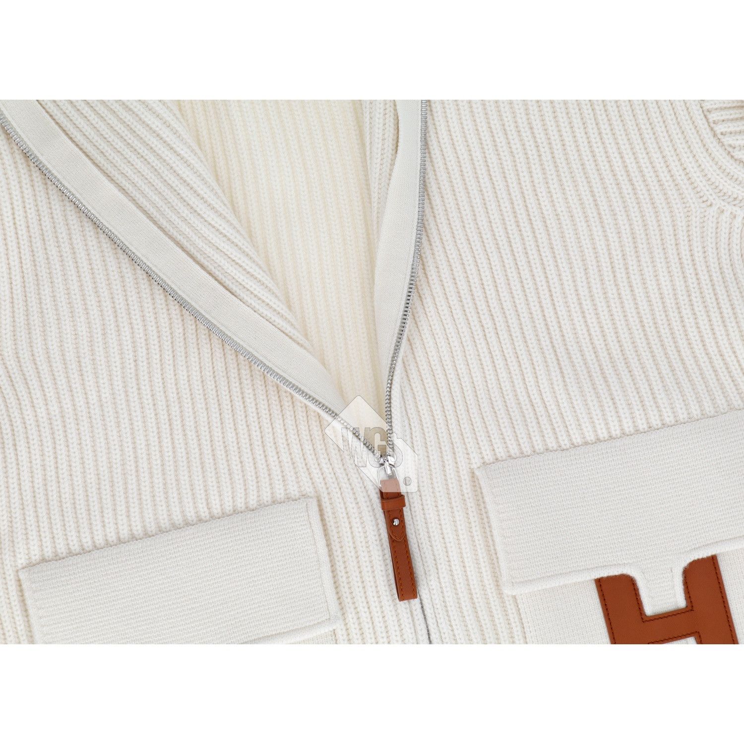 Hermes Hermes H Wool knit jacket Blanc Naturel Size 36 Size XS / US 0-2 / IT 36-38 - 14 Thumbnail
