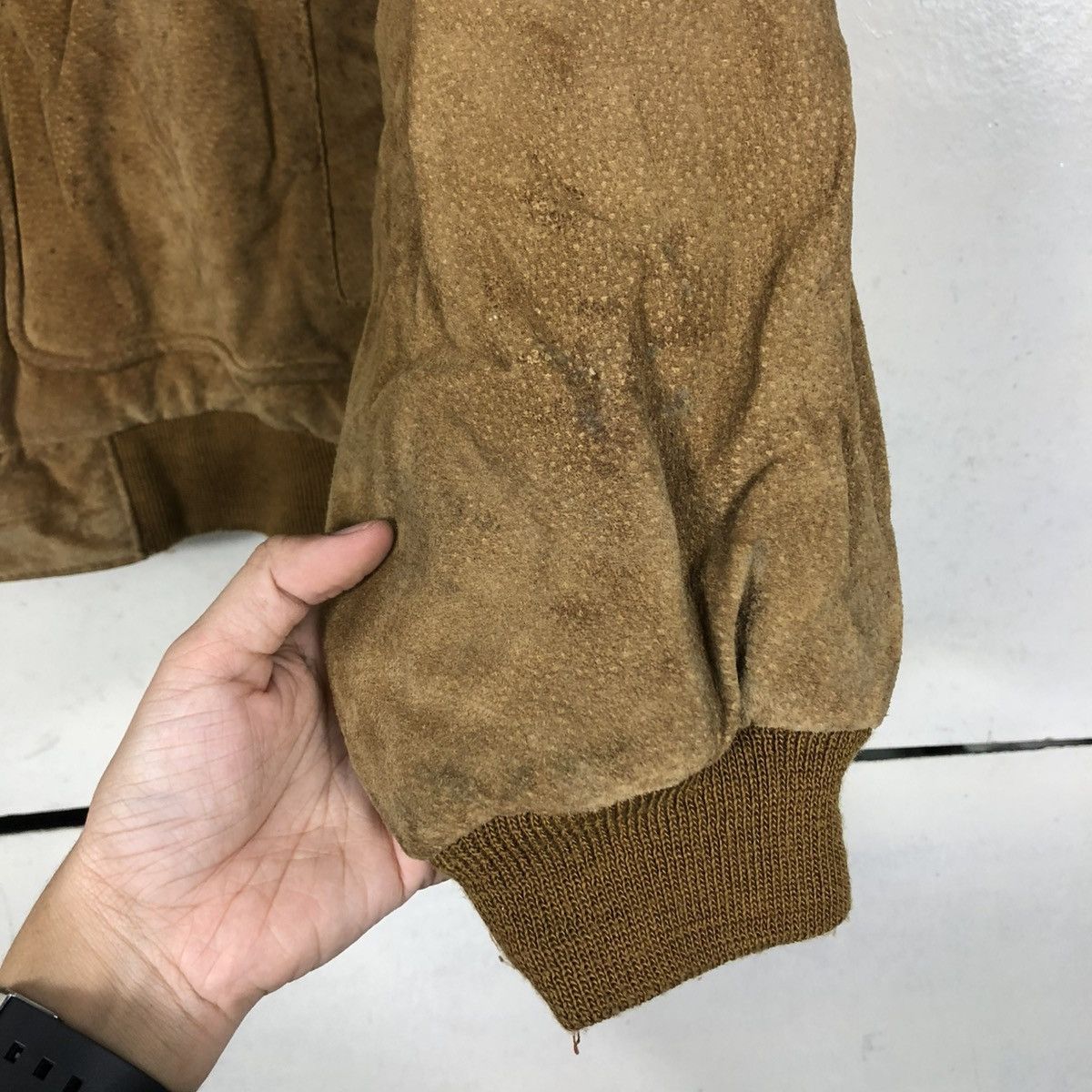 Japanese Brand 🔥VINTAGE BOMBER LEATHER JACKET GELEONE BASIC ISSEY MIYAKE Size US L / EU 52-54 / 3 - 17 Thumbnail