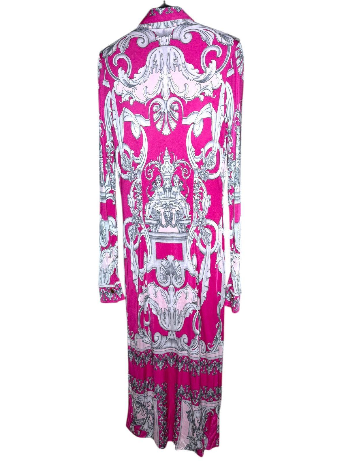 Versace Versace Baroque Pink Viscose Shirt Dress Size S / US 4 / IT 40 - 14 Thumbnail
