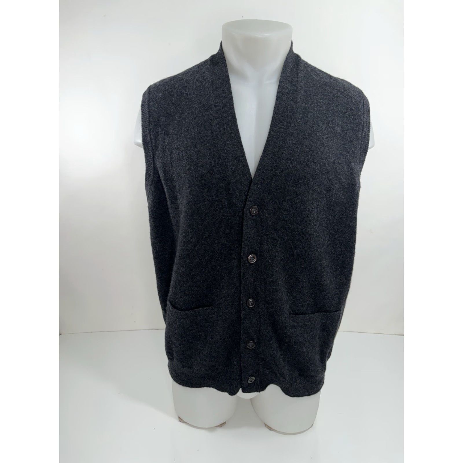 Brooks Brothers BROOKS BROTHERS England Knit Cardigan Vest - NEW w TAG - 44 Wool Lam Size US XXL / EU 58 / 5 - 2 Thumbnail