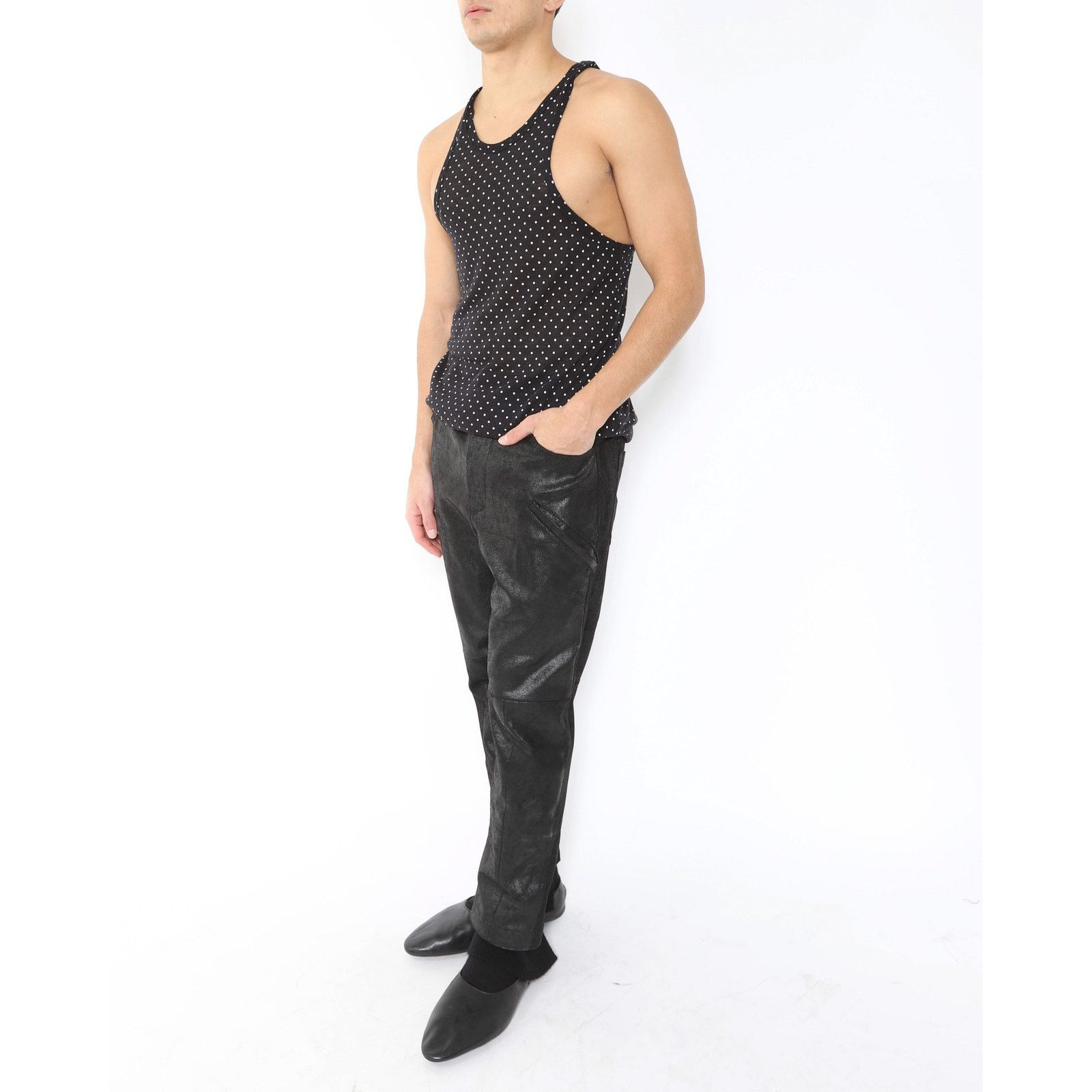 Haider Ackermann Leather Trousers with Sock Size US 30 / EU 46 - 3 Thumbnail