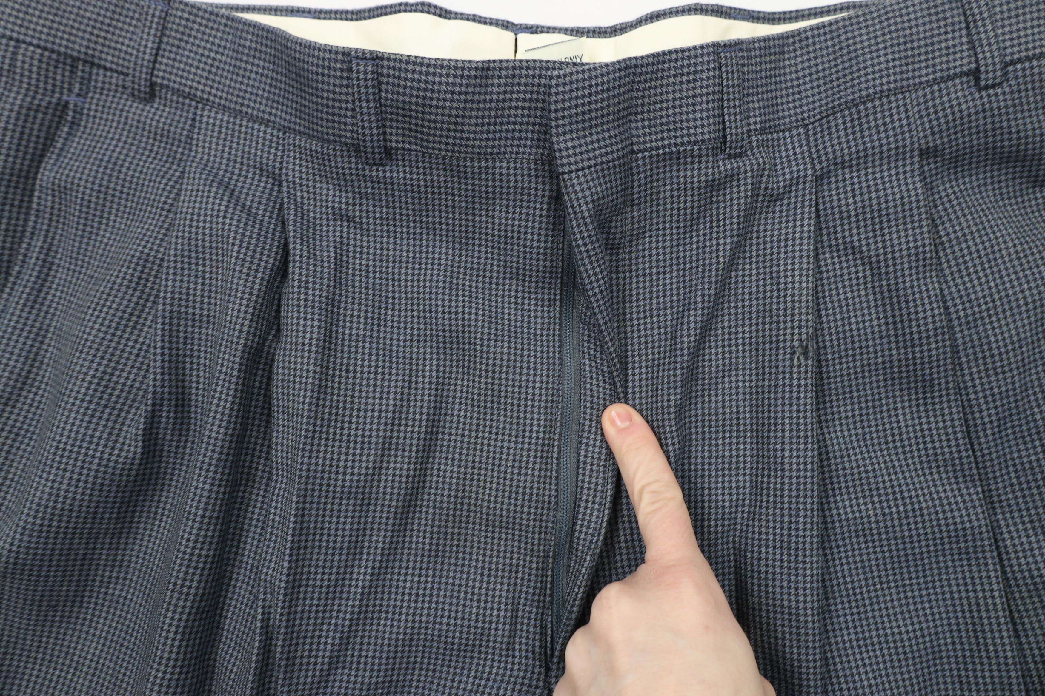 Vintage Vintage 70s Streetwear Wool Houndstooth Wide Leg Pants USA Size US 38 / EU 54 - 7 Thumbnail