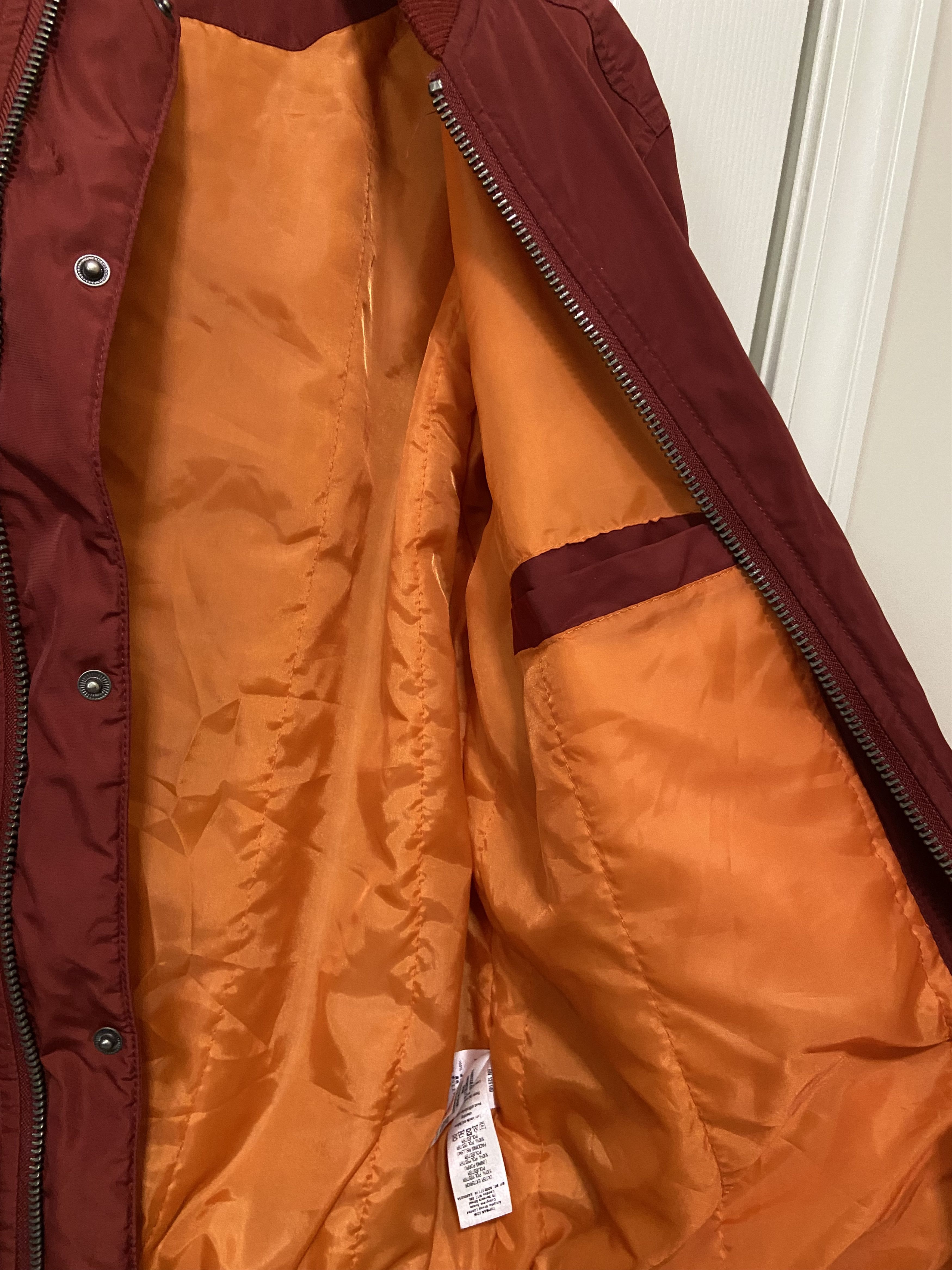 Topman Topman Burgundy Nylon Bomber Jacket Men’s Large Size US L / EU 52-54 / 3 - 5 Thumbnail