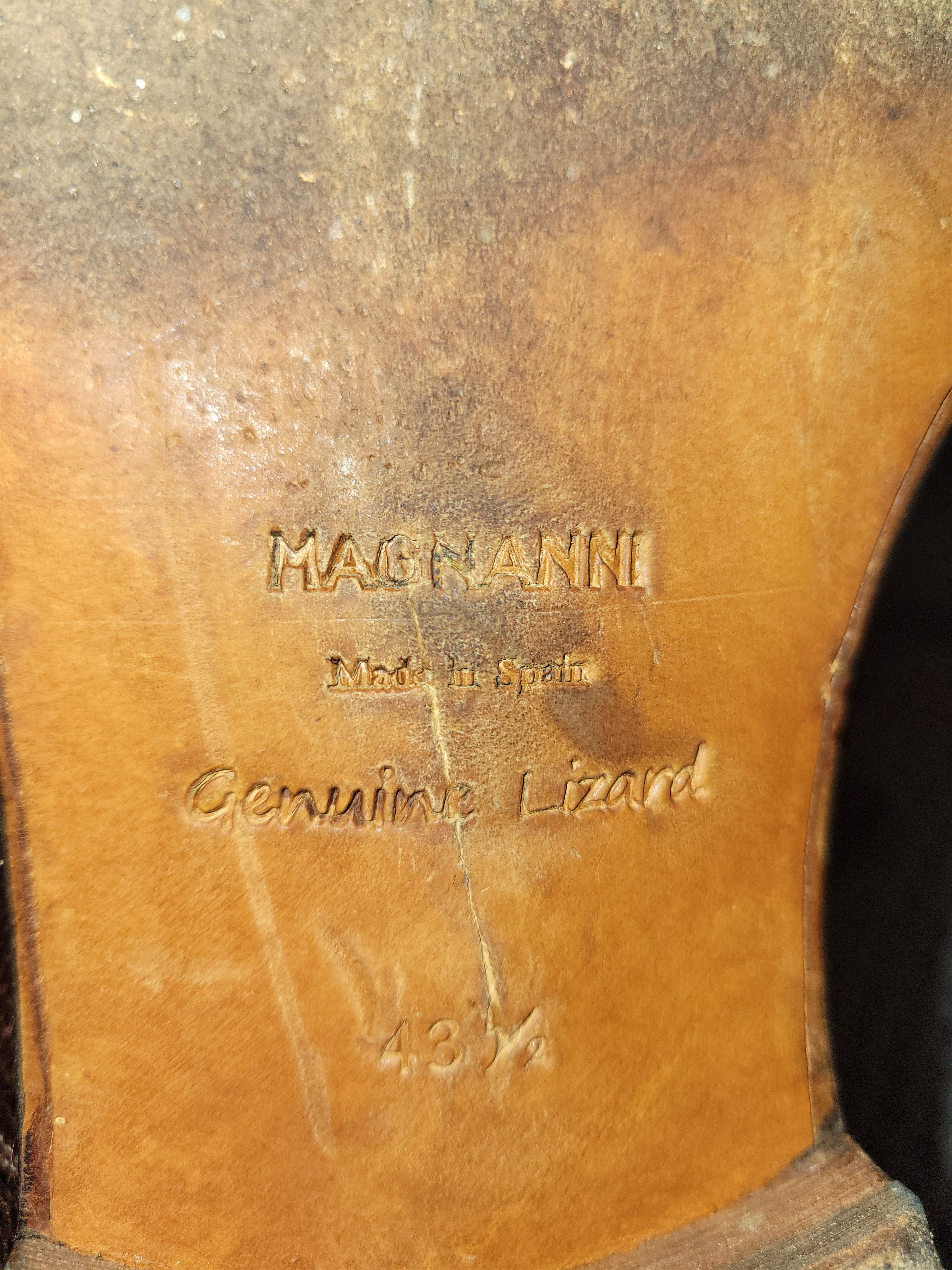 Magnanni × Vintage Magnanni Genuine Lizard Formal Shoes Size US 10.5 / EU 43-44 - 8 Thumbnail