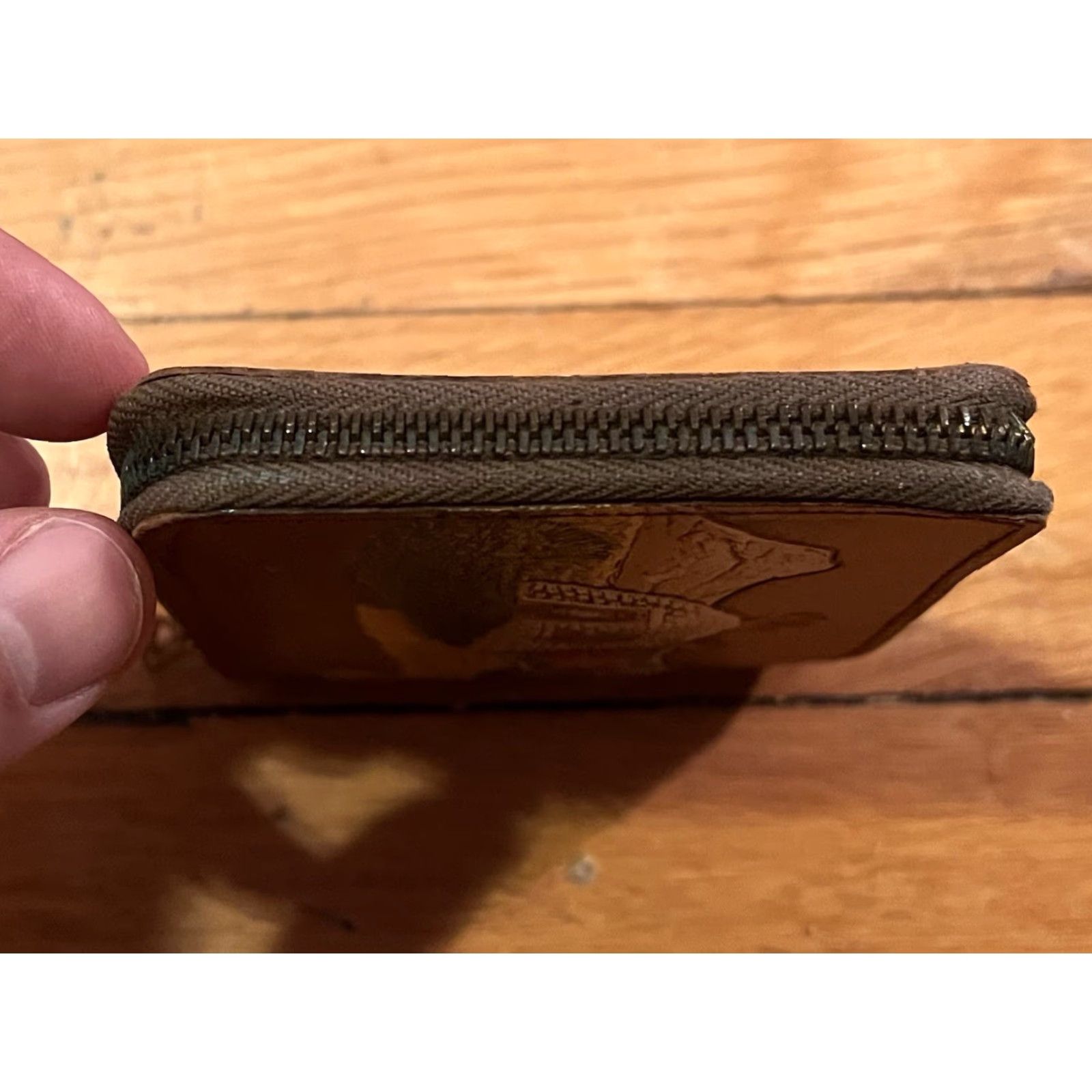 Undercover VINTAGE Red Ryder Cowboy Western Genuine Leather Full Zip Bill Fold Wallet 50s Size ONE SIZE - 4 Thumbnail