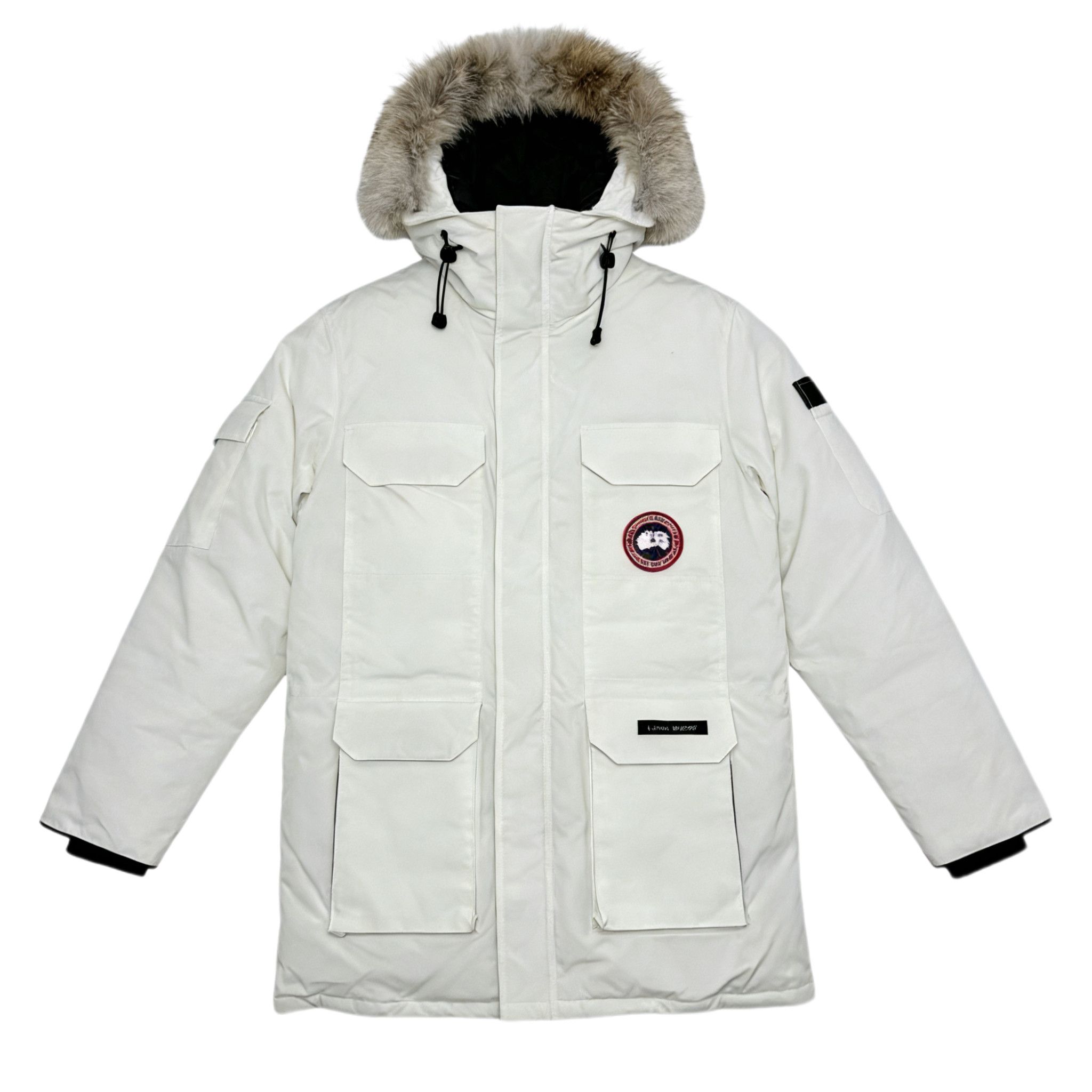 Canada Goose Canada Goose Expedition Fur Hooded Down Jacket White (M) Size US M / EU 48-50 / 2 - 7 Thumbnail