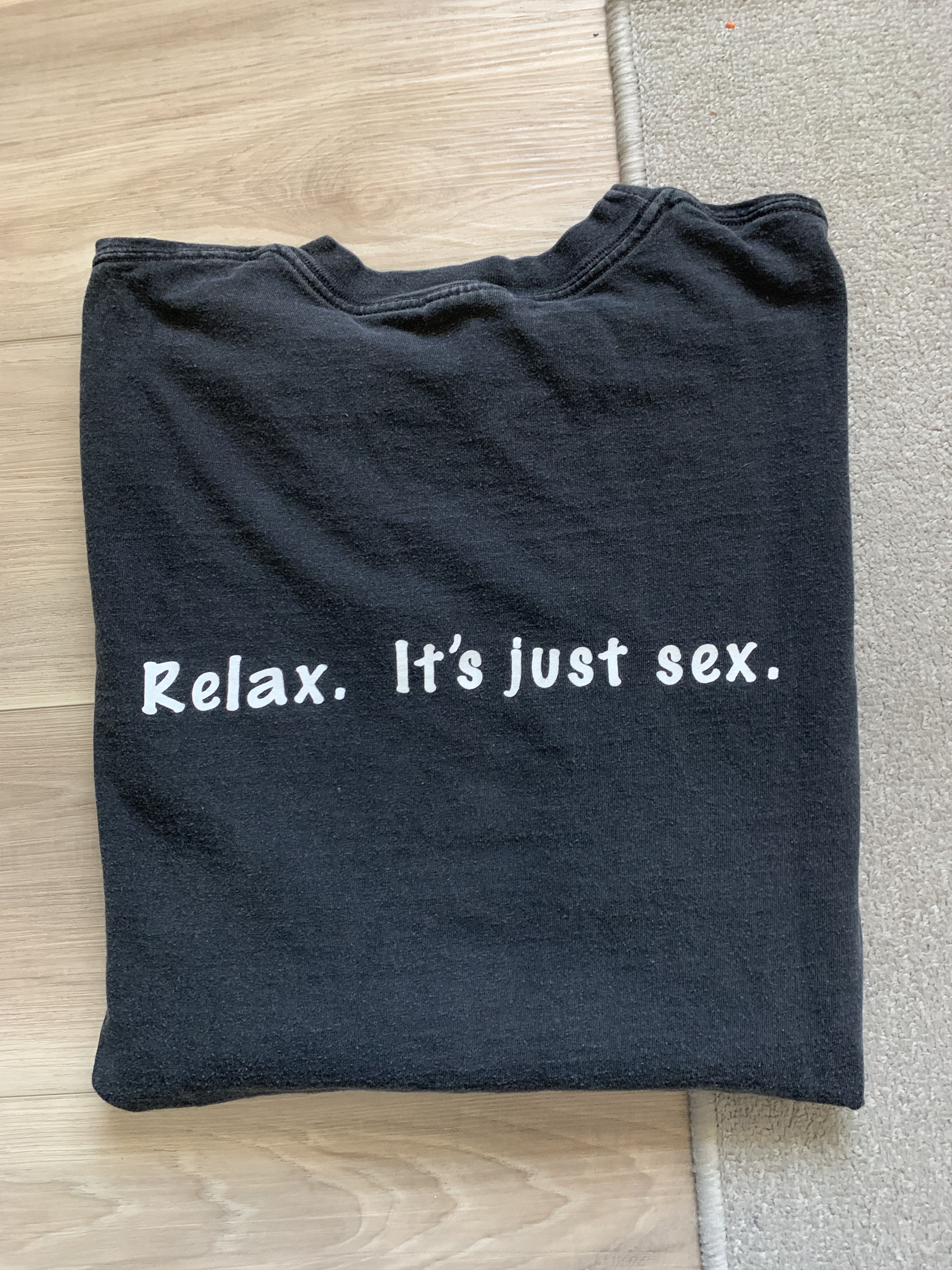 Vintage 1990s Hustler Hollywood Relax Its Just Sex Tee Faded Grailed