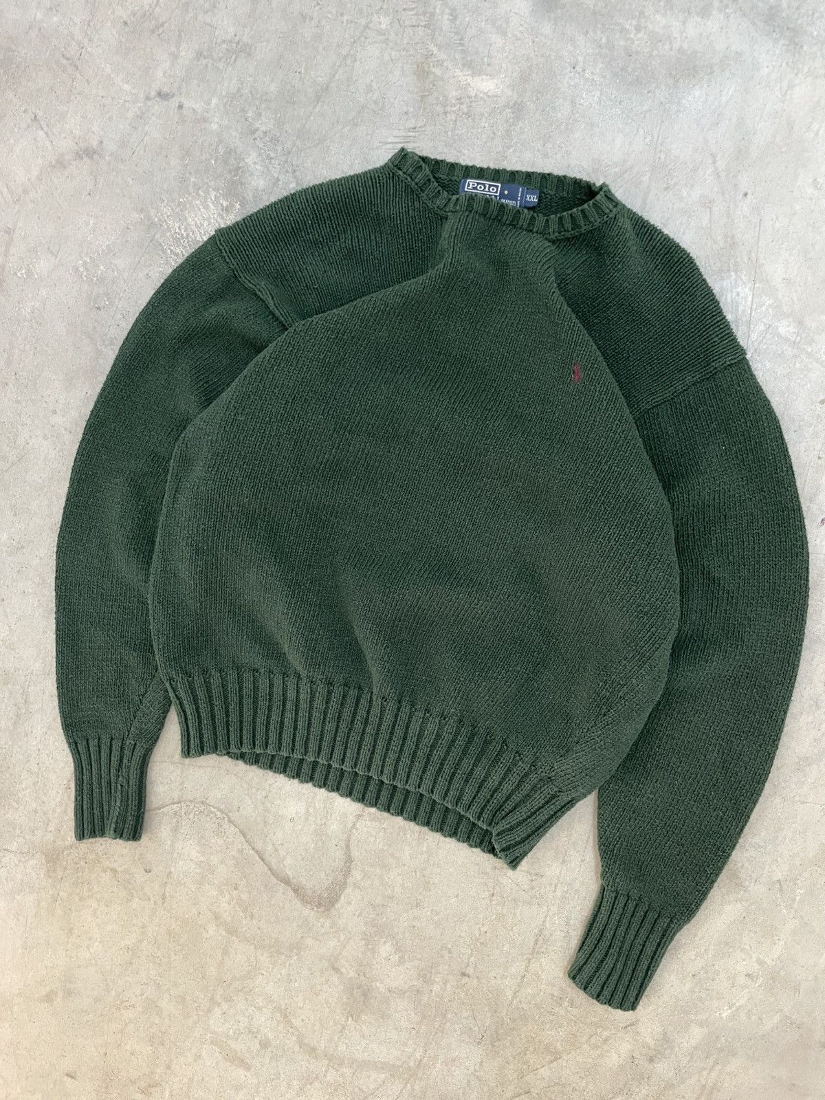 Polo Ralph Lauren × Vintage RARE Polo Ralph Lauren Knitwear pullover green sweater Size US XXL / EU 58 / 5 - 1 Thumbnail