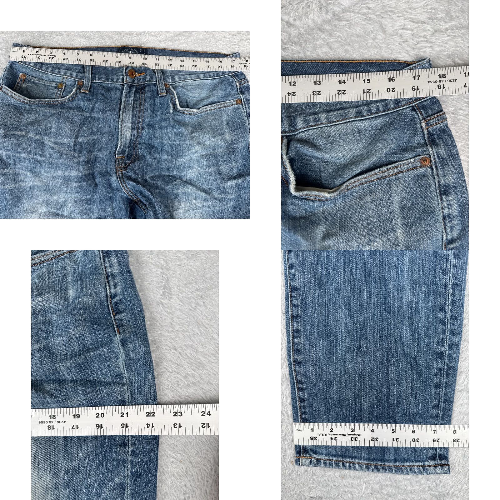 Lucky Brand Lucky Brand Jeans Mens Slim Blue Denim 36 Regular 31in 5-Pocket Distressed Button Fly Cotton Slimming Heritage 121 Vintage No N/A Size US 36 / EU 52 - 9 Thumbnail