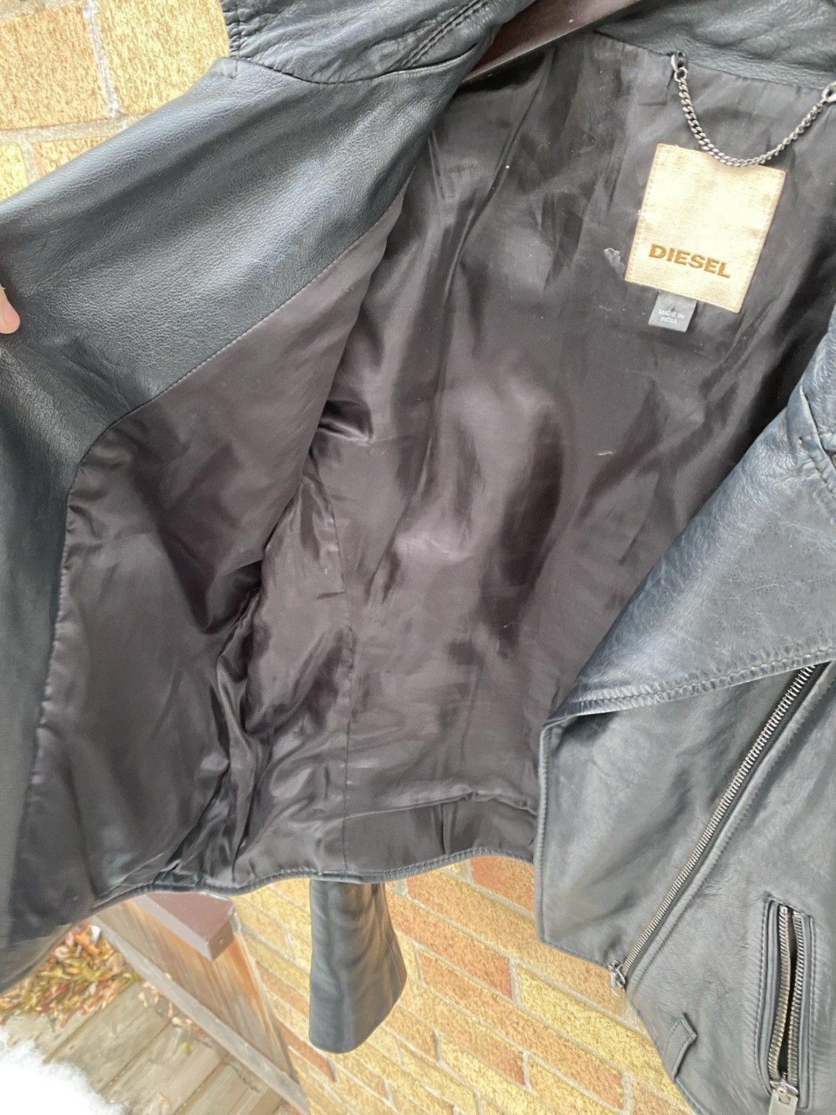 Diesel Vintage Diesel Asymmetrical Biker Jacket Women’s M Black La Size M / US 6-8 / IT 42-44 - 7 Thumbnail
