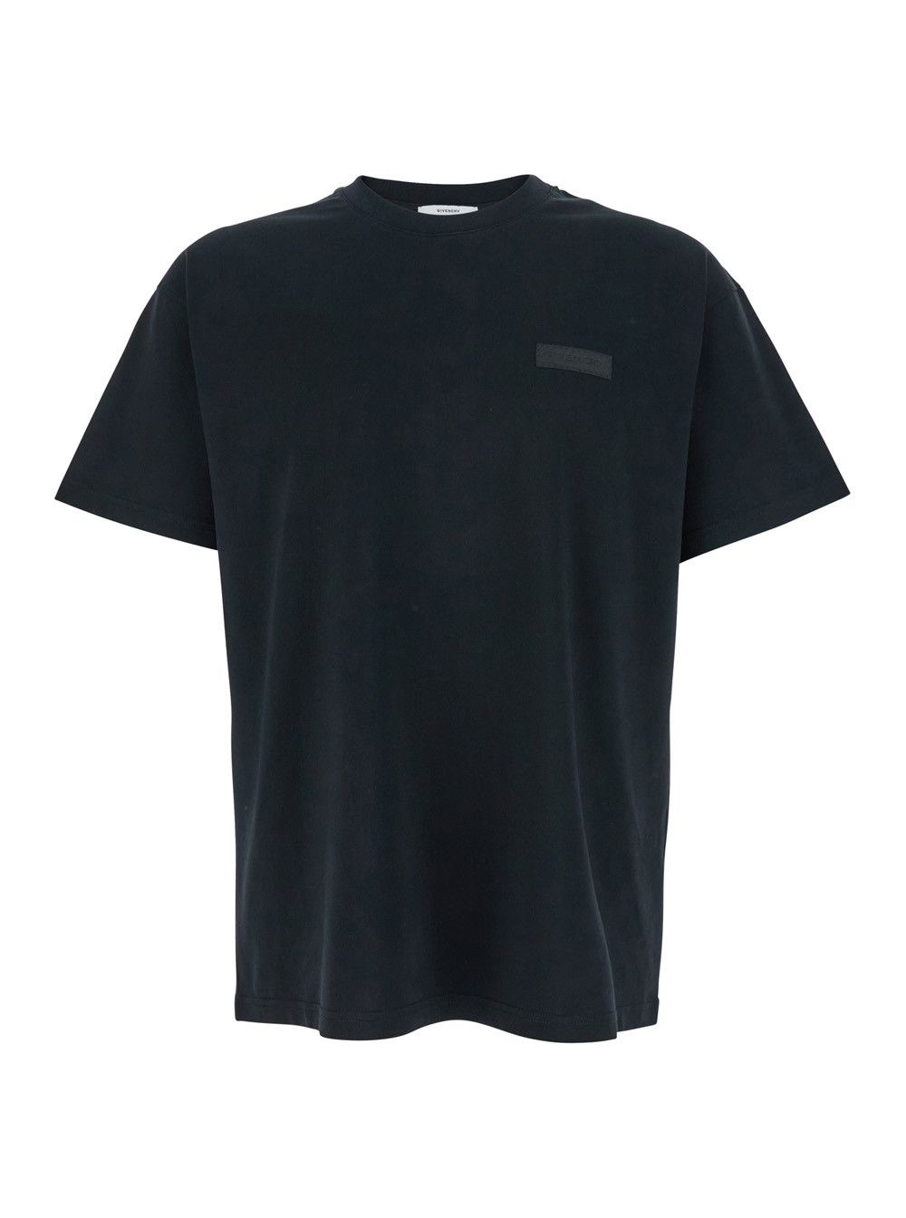 Givenchy Black T-Shirt with Logo Patch on the Front in Cotton for Men Size US L / EU 52-54 / 3 - 1 Thumbnail