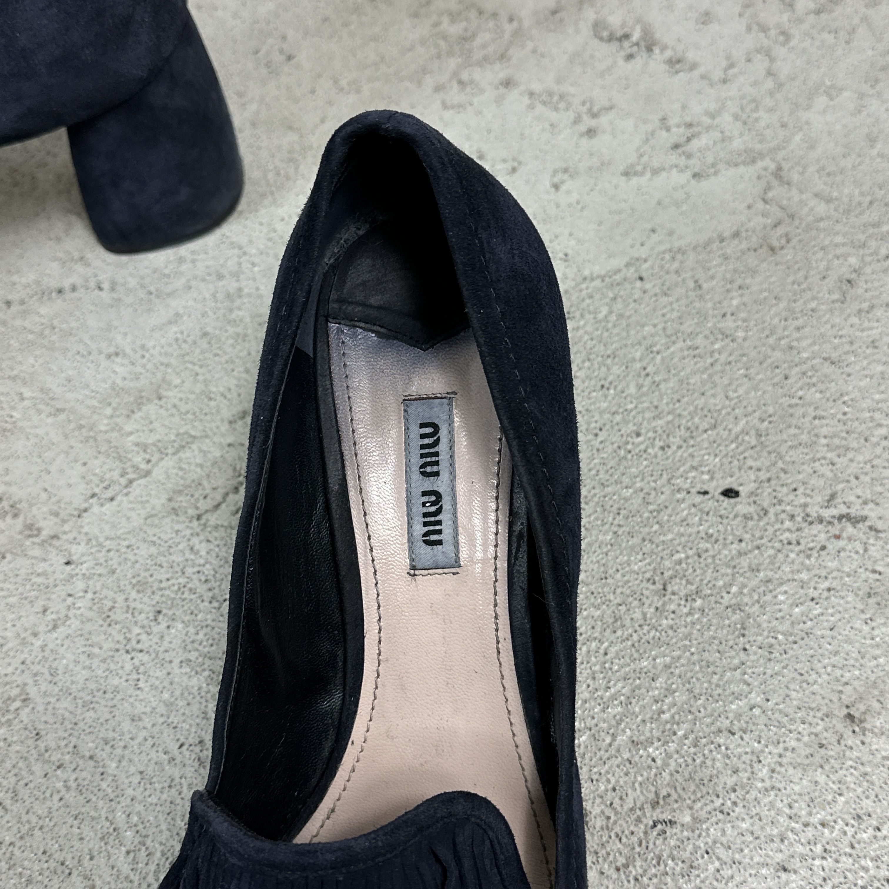 Miu Miu × Vintage Vintage Miu Miu Velvet Heeled Loafers Boots Size US 9 / IT 39 - 7 Thumbnail