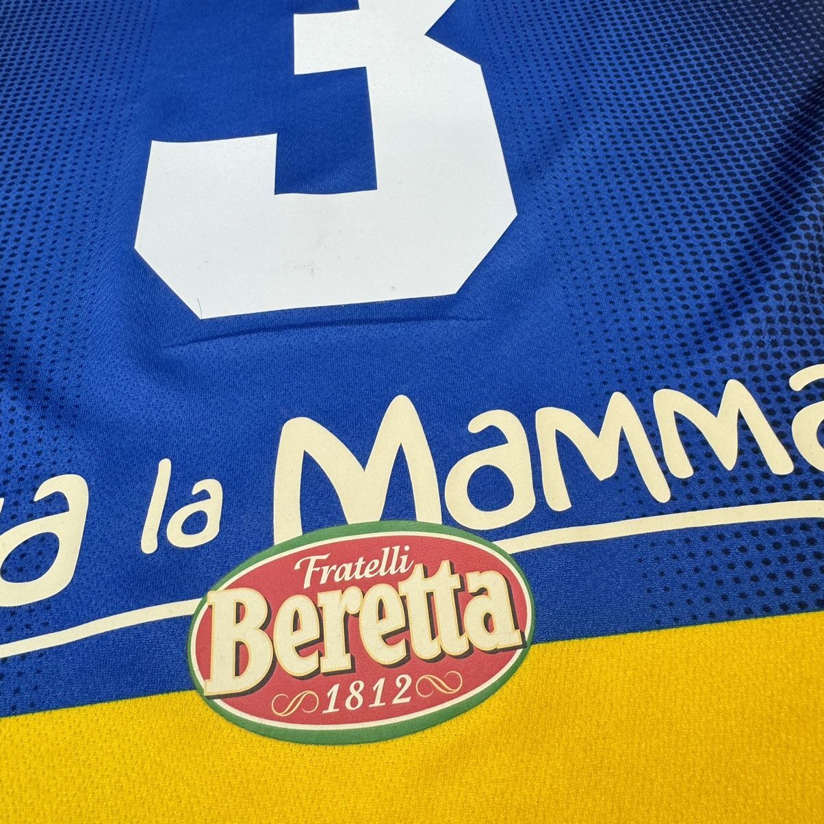 Errea Parma 18/19 home shirt #3 Dimarco (Bnwt) Size US L / EU 52-54 / 3 - 5 Thumbnail