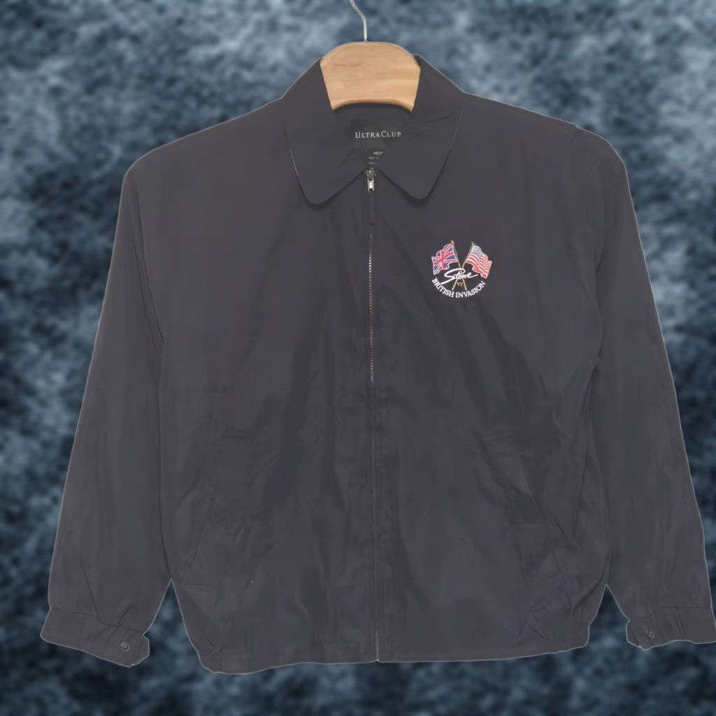 Vintage VINTAGE VTG Stowe British Invasion Jacket Bomber Jacket Embroidered Blue Mens M Capable of Military Style? Size US M / EU 48-50 / 2 - 1 Thumbnail