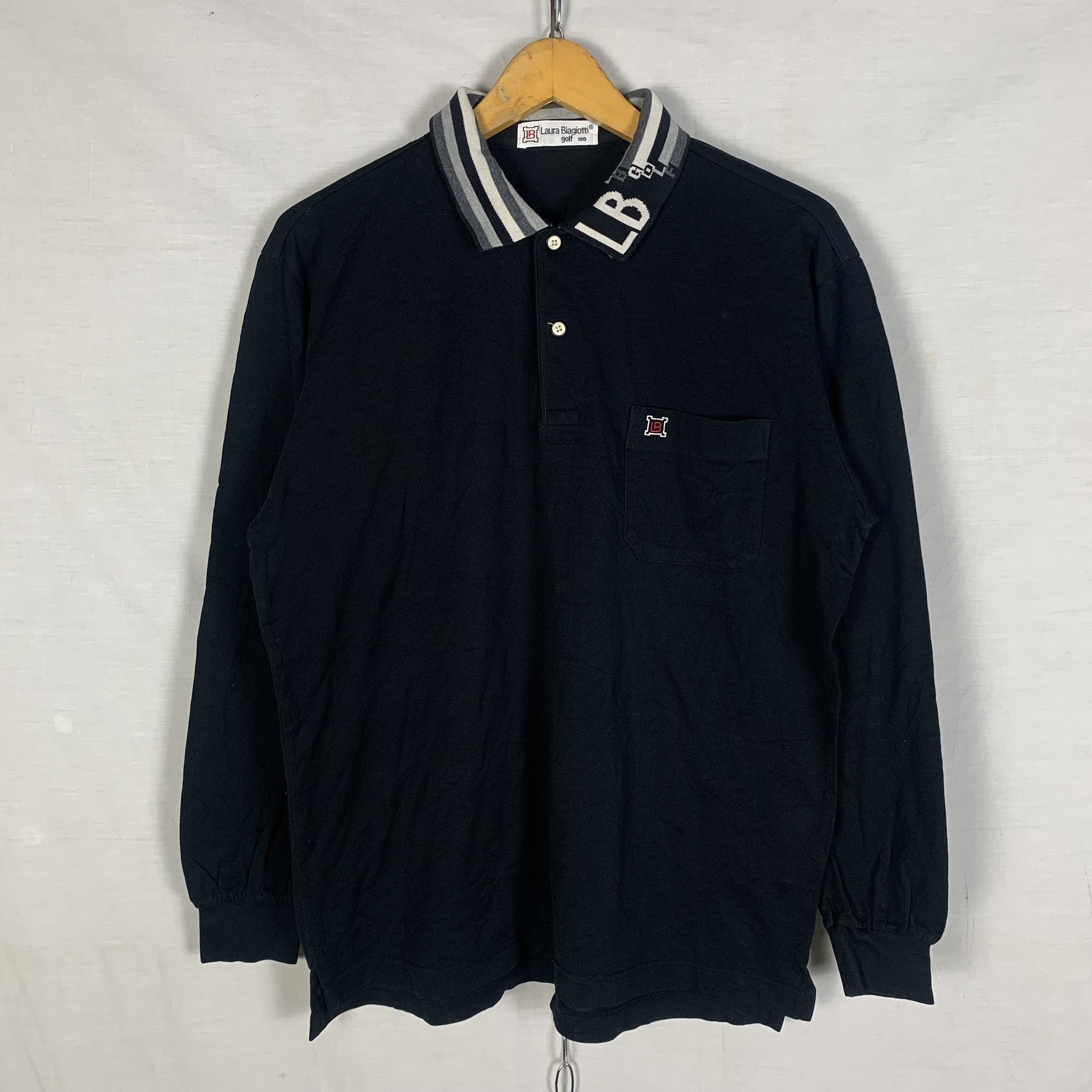 Laura Biagiotti Vintage Laura Biagiotti Longsleeve Polo Shirt Size US S / EU 44-46 / 1 - 1 Thumbnail