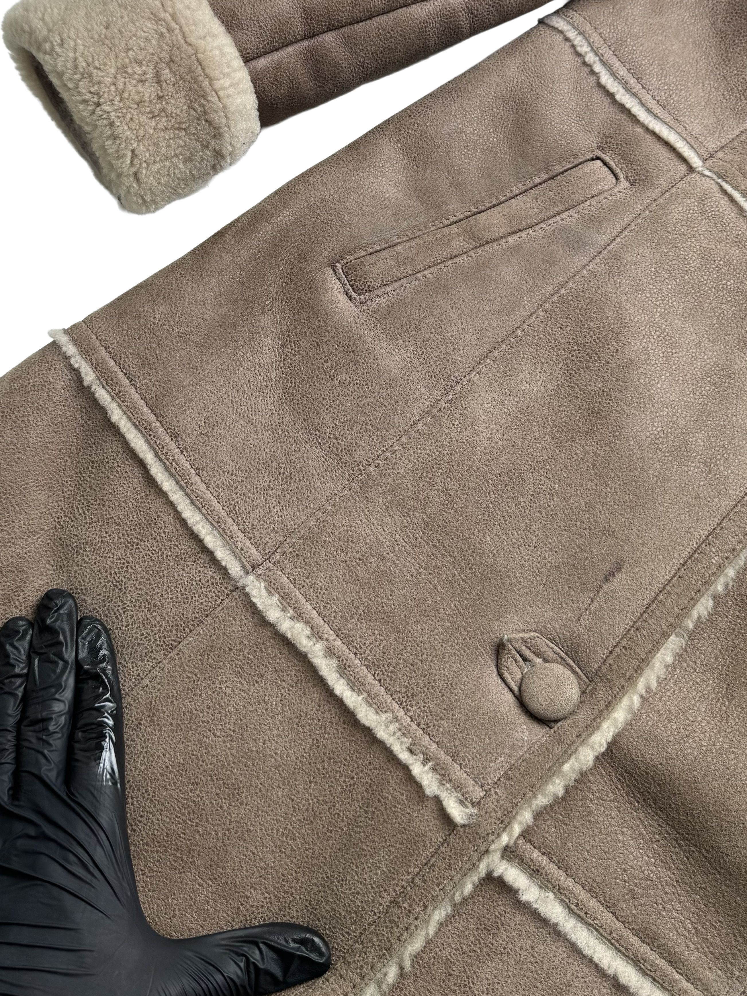 Vintage Vintage Sheepskin Shearling Coat Hooded Long Winter Jacket Size M / US 6-8 / IT 42-44 - 9 Thumbnail