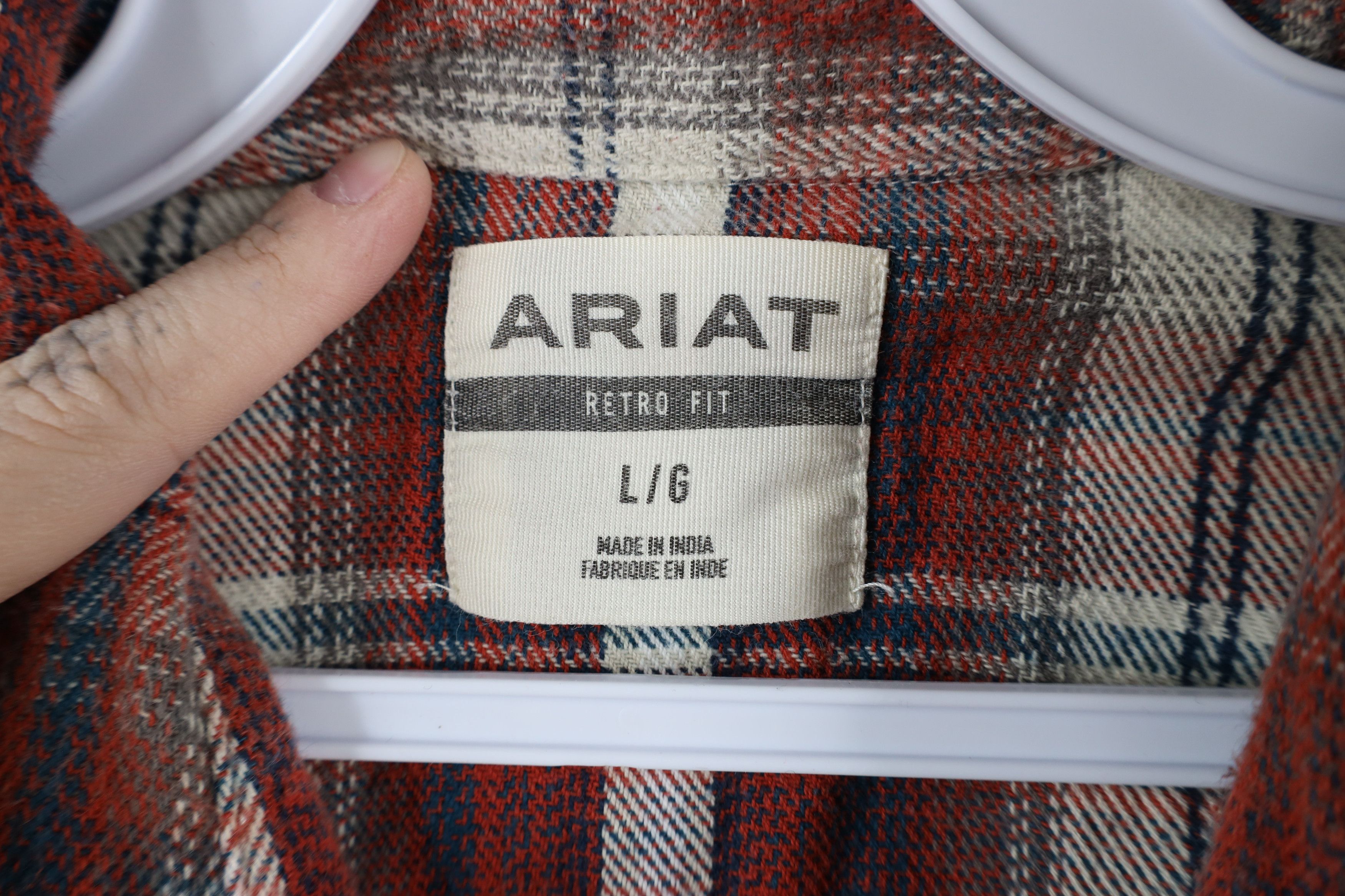 Ariat × Vintage Ariat Fit Heavyweight Western Flannel Snap Button Shirt Size US L / EU 52-54 / 3 - 8 Thumbnail