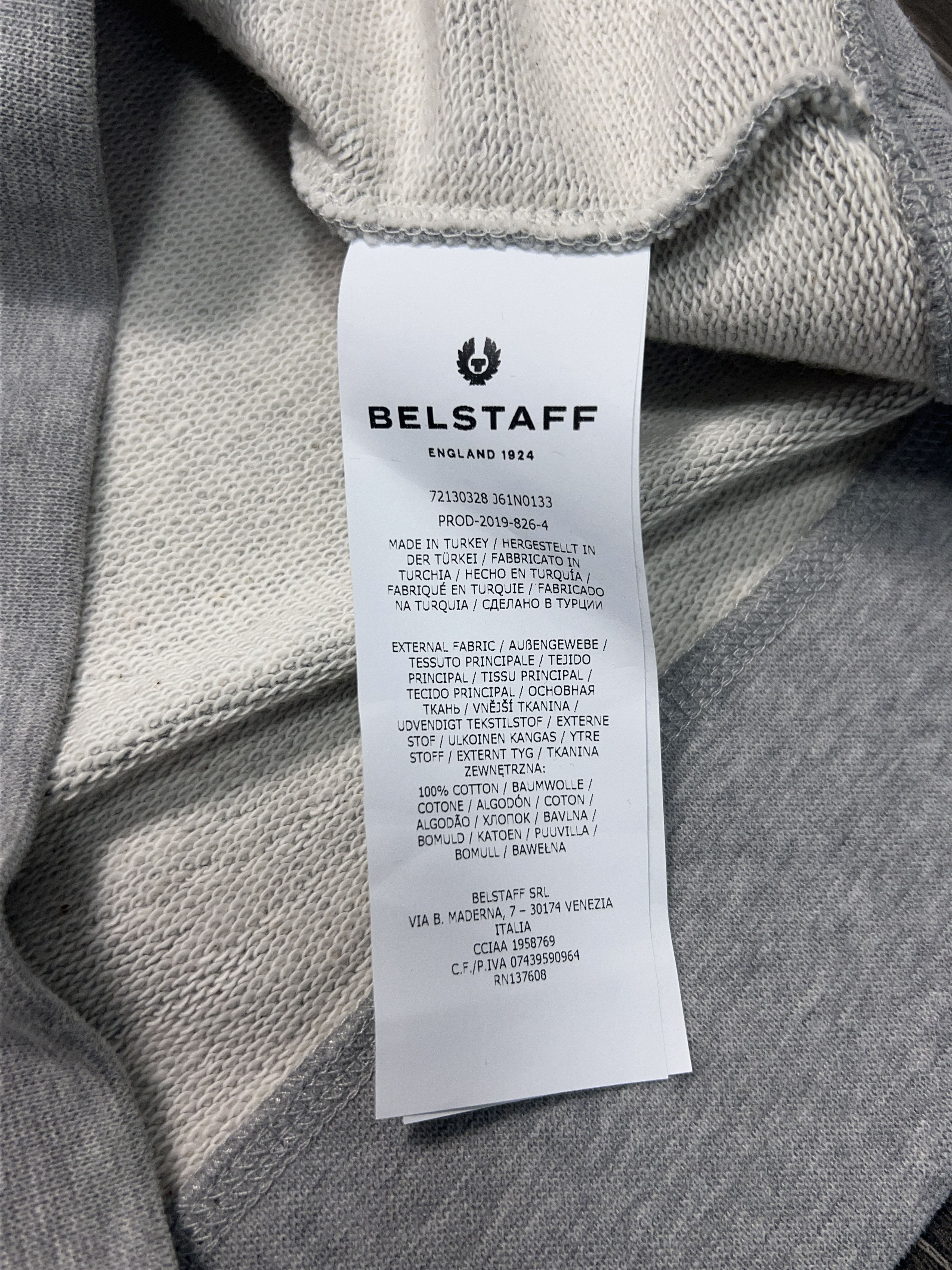 Belstaff England Big Logo Gray Sweatshirt Pullover Sweater Cotton Size US M / EU 48-50 / 2 - 9 Thumbnail