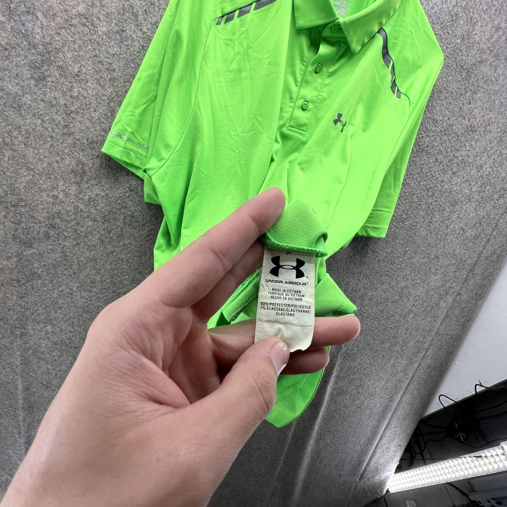 Under Armour Under Armour HeatGear Polo Shirt Mens 2XL Green Solid Golf Performance Short Sleeve Relaxed Fit Shirt Mens 2XL Green HeatGear Polo Size US XXL / EU 58 / 5 - 2 Thumbnail