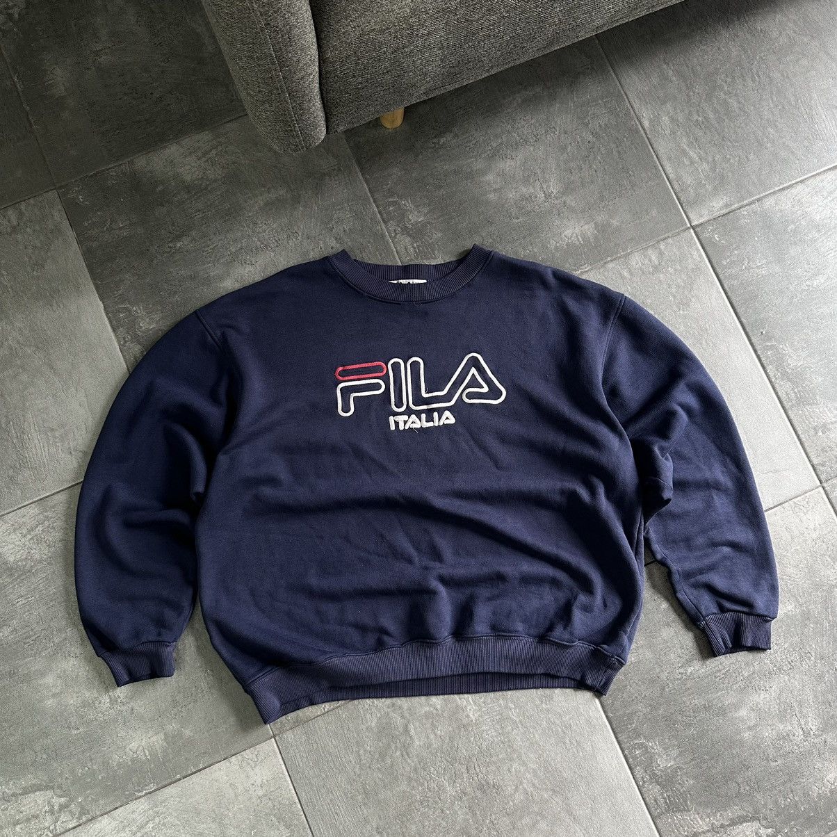 Fila × Vintage Vintage Fila Sweatshirt Big Logo 90s Y2K Style USA Size US L / EU 52-54 / 3 - 3 Thumbnail