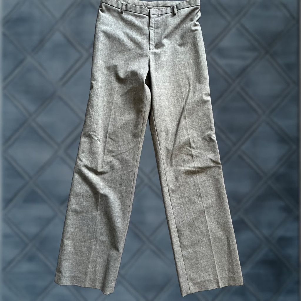 Gap VINTAGE Gap Dress Pants Wool Blend Size 8 Gray Solid Women's Professional Trousers 2000s Y2K Low Front Regular Fit Size 30" / US 8 / IT 44 - 1 Thumbnail