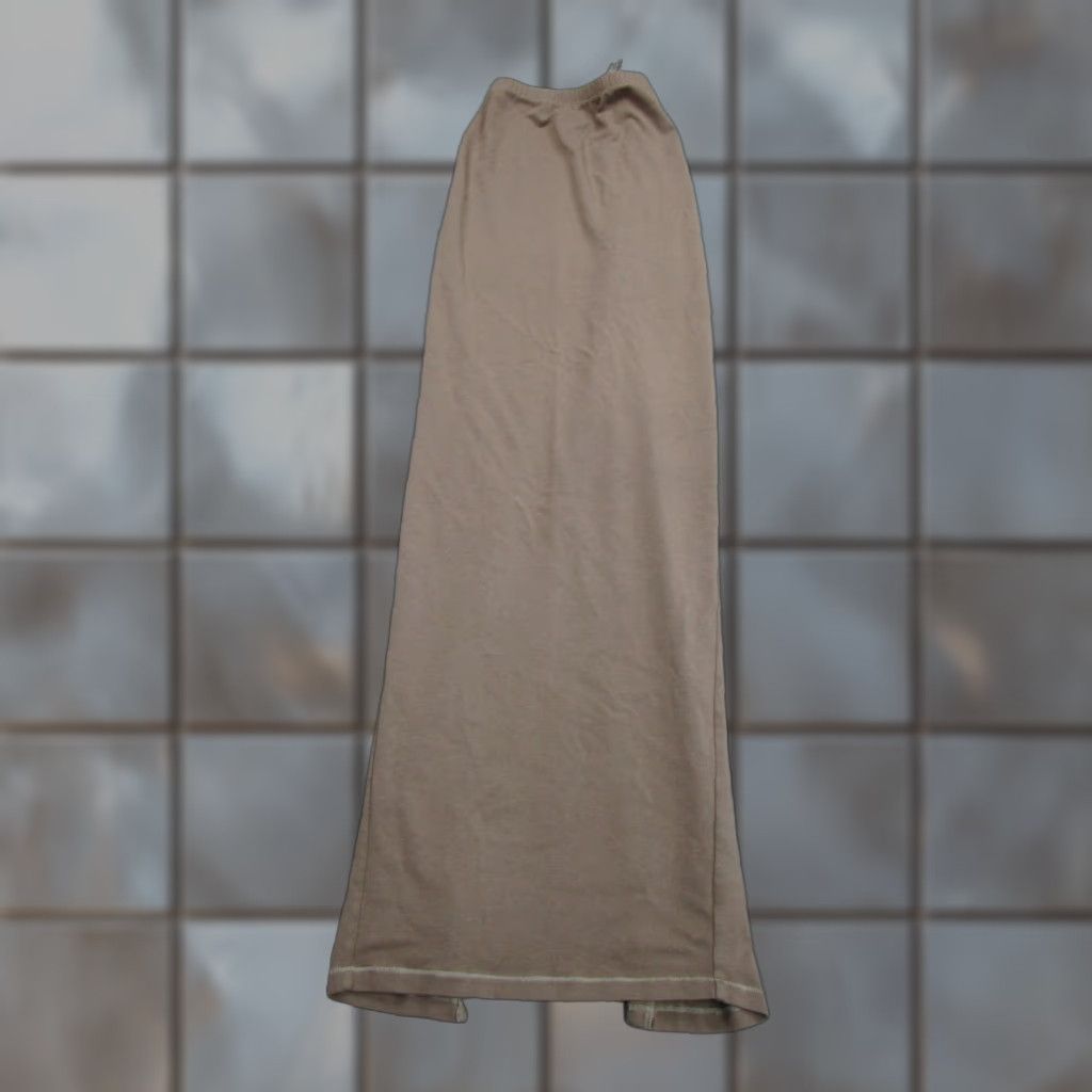 SKIMS Skims Skirt Womens XS Beige Jersey Knit Maxi Elastic Waist Back Slit Stretch Size XS / US 0-2 / IT 36-38 - 1 Thumbnail