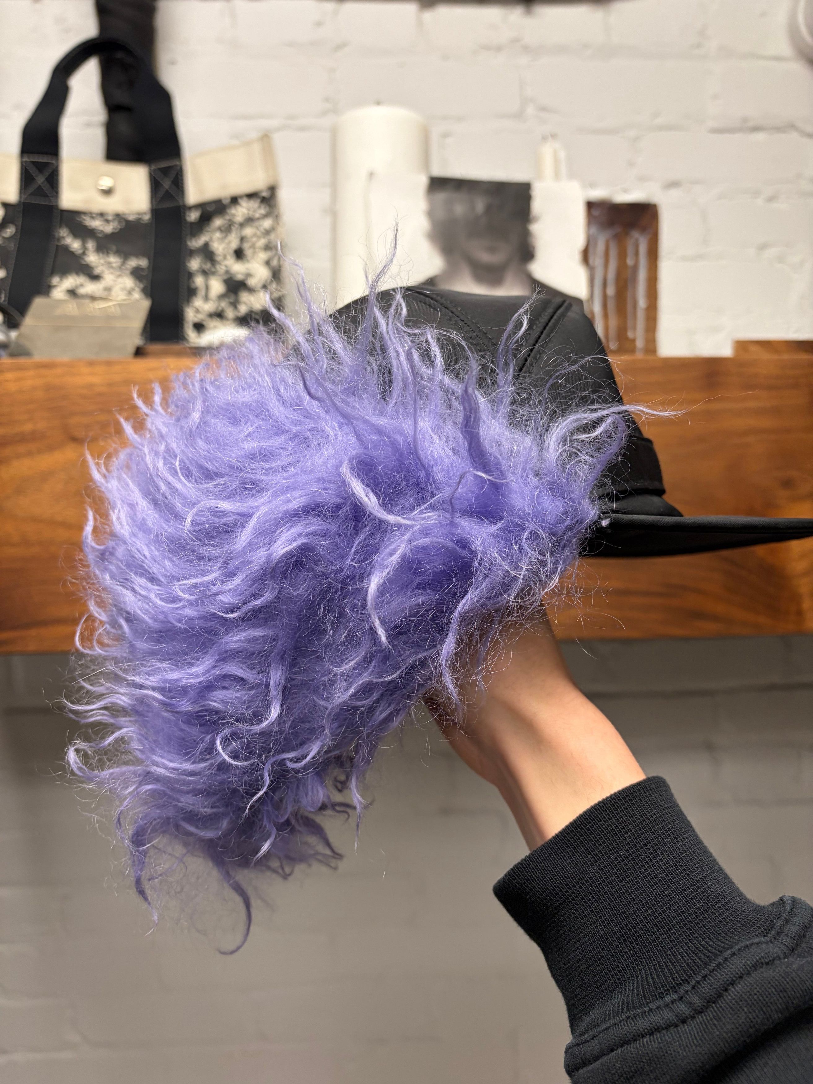 Prada AW2019 Prada Purple Fur Nylon Ushanka ‘Trapper’ Hat Size ONE SIZE - 5 Thumbnail