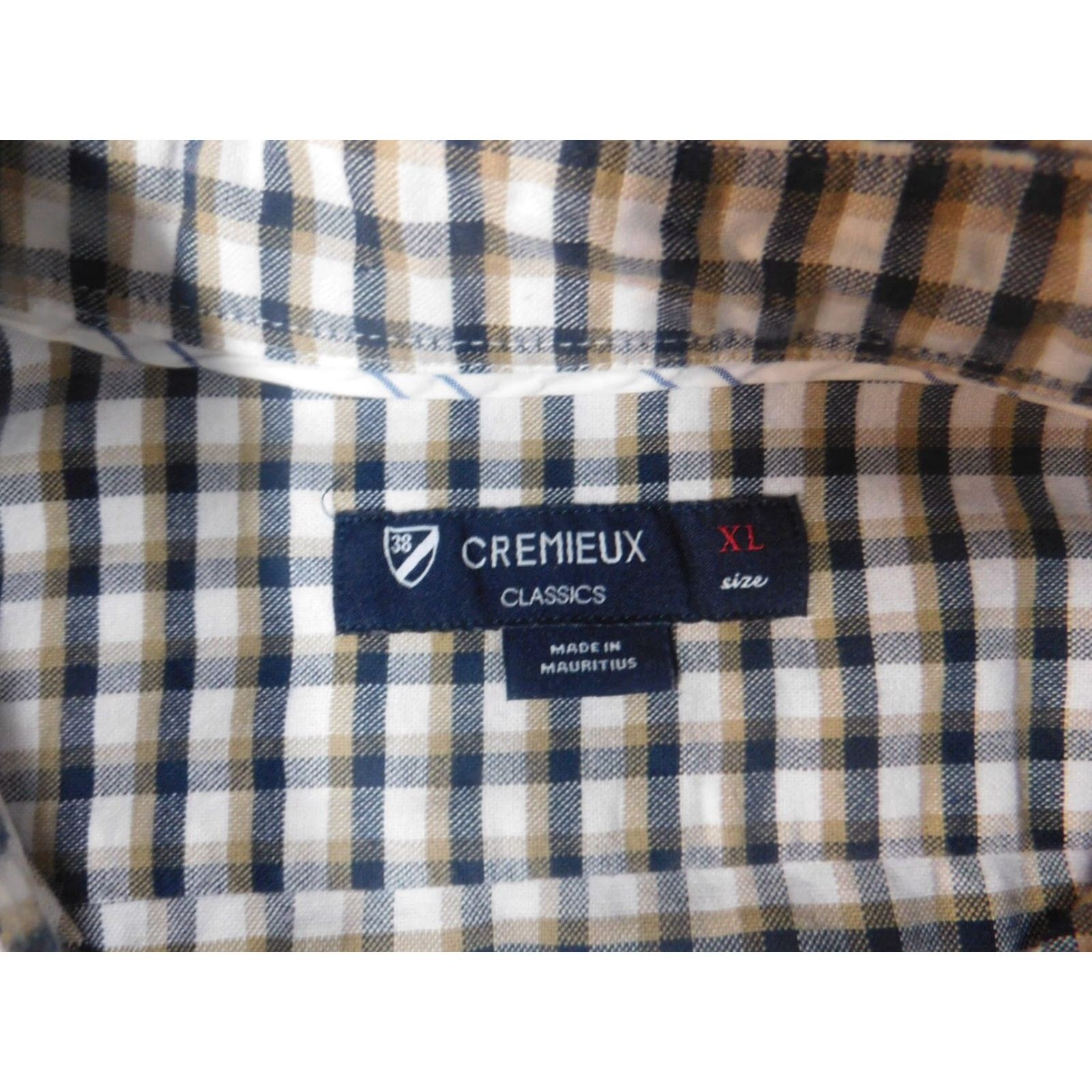 Cremieux Cremieux Mens Shirt XL gray plaid button-down long sleeve collar classic knitted cotton pocket logo Size US XL / EU 56 / 4 - 5 Thumbnail