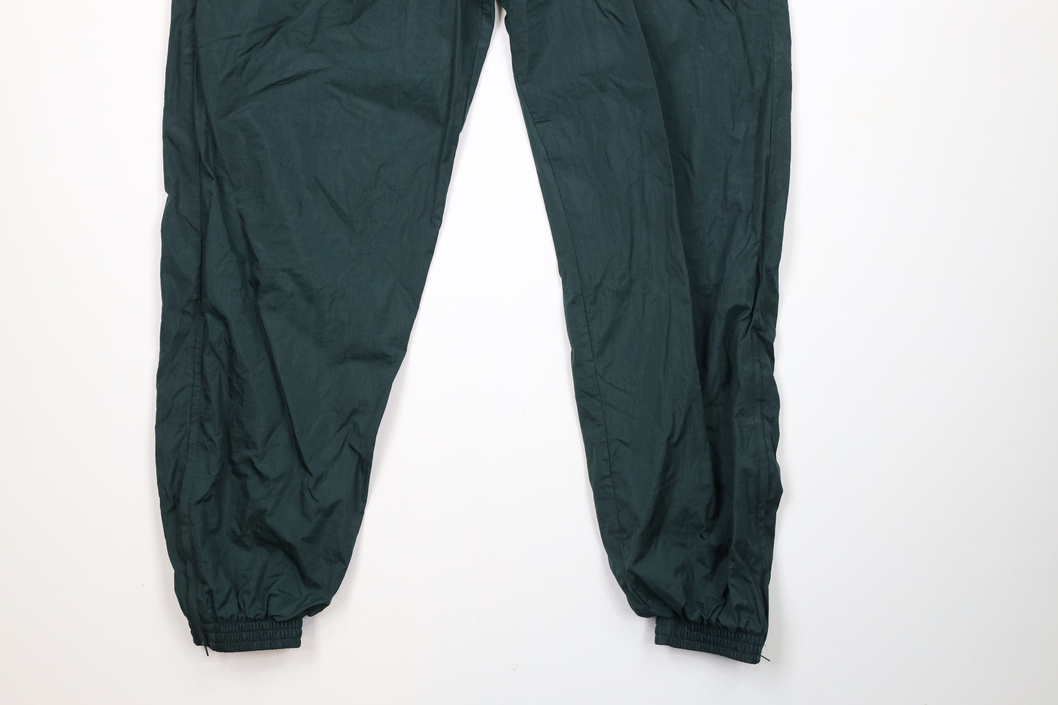 Vintage Vintage 90s Streetwear Blank Lined Nylon Joggers Pants Green Size US 36 / EU 52 - 4 Thumbnail