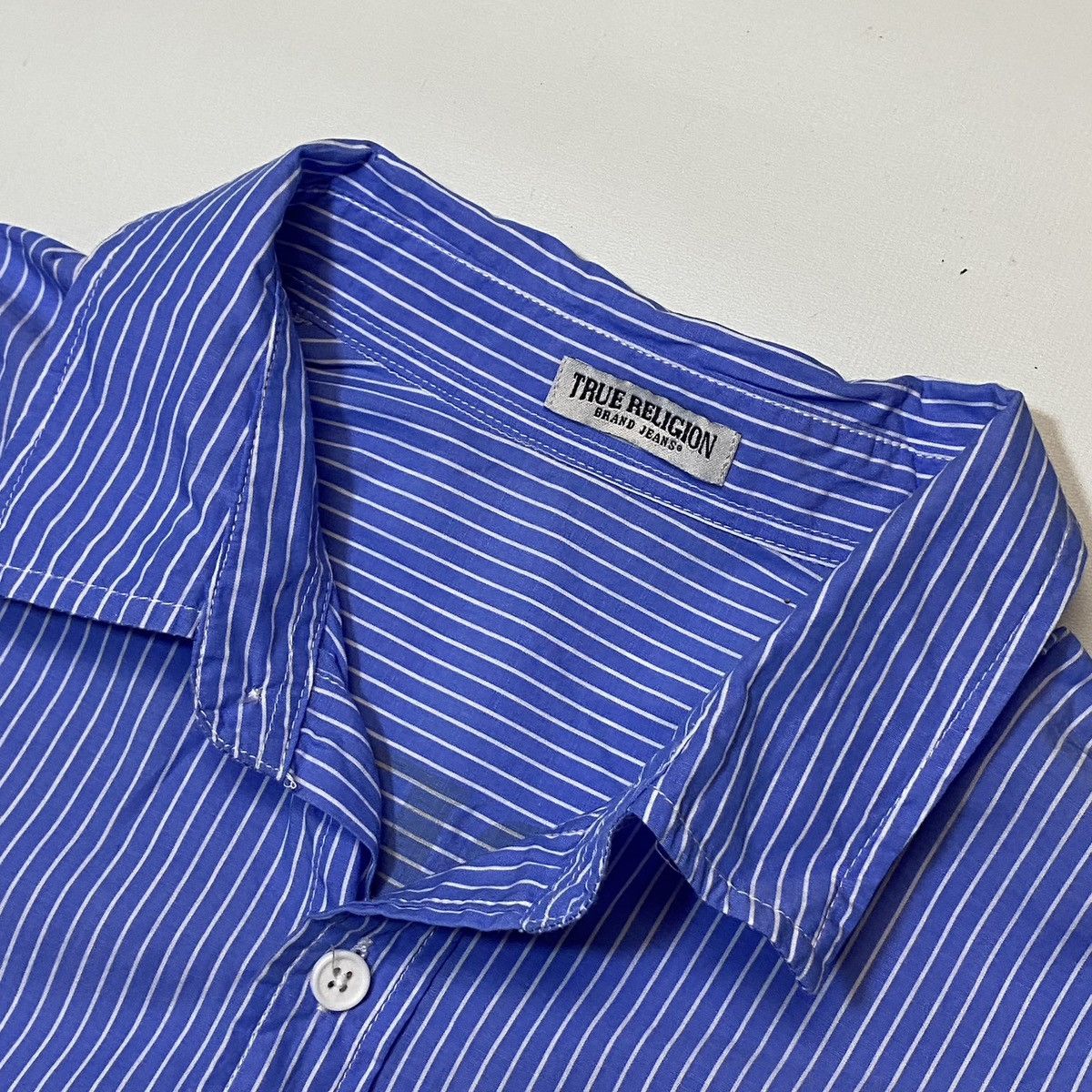 True Religion × Vintage 2000s True Religion Striped Button Up Shirt Size US M / EU 48-50 / 2 - 6 Thumbnail