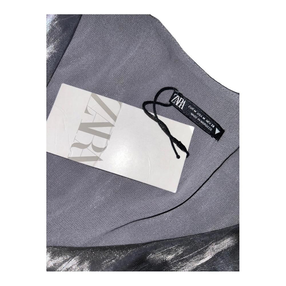 Zara Zara l NWT Metallic Effect Crop Top Medium Size M / US 6-8 / IT 42-44 - 7 Thumbnail