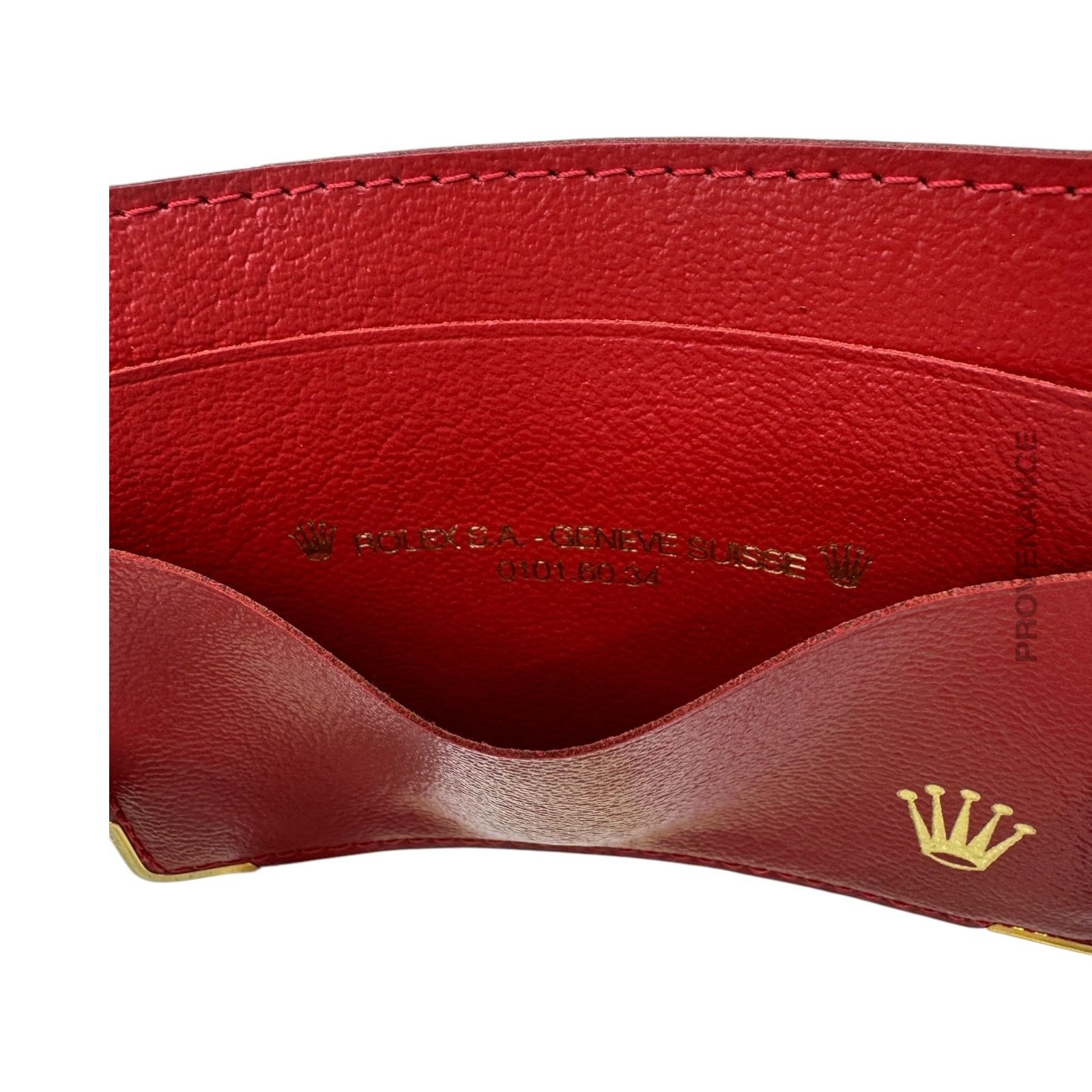 Rolex 🔴 Rolex Card Holder Wallet - Red Leather II Size ONE SIZE - 6 Thumbnail