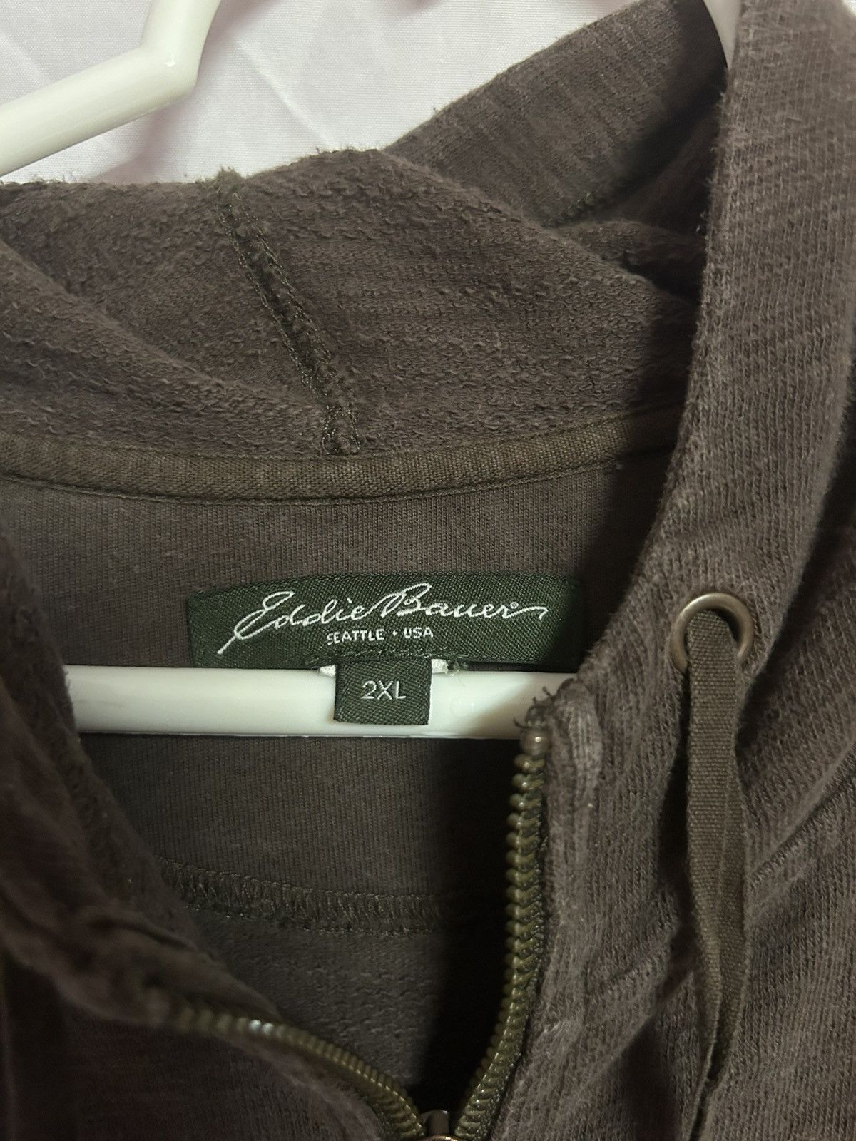 Eddie Bauer Vintage Y2K Eddy Bauer Flower Zip Up Hoodie Brown Size US XXL / EU 58 / 5 - 5 Thumbnail