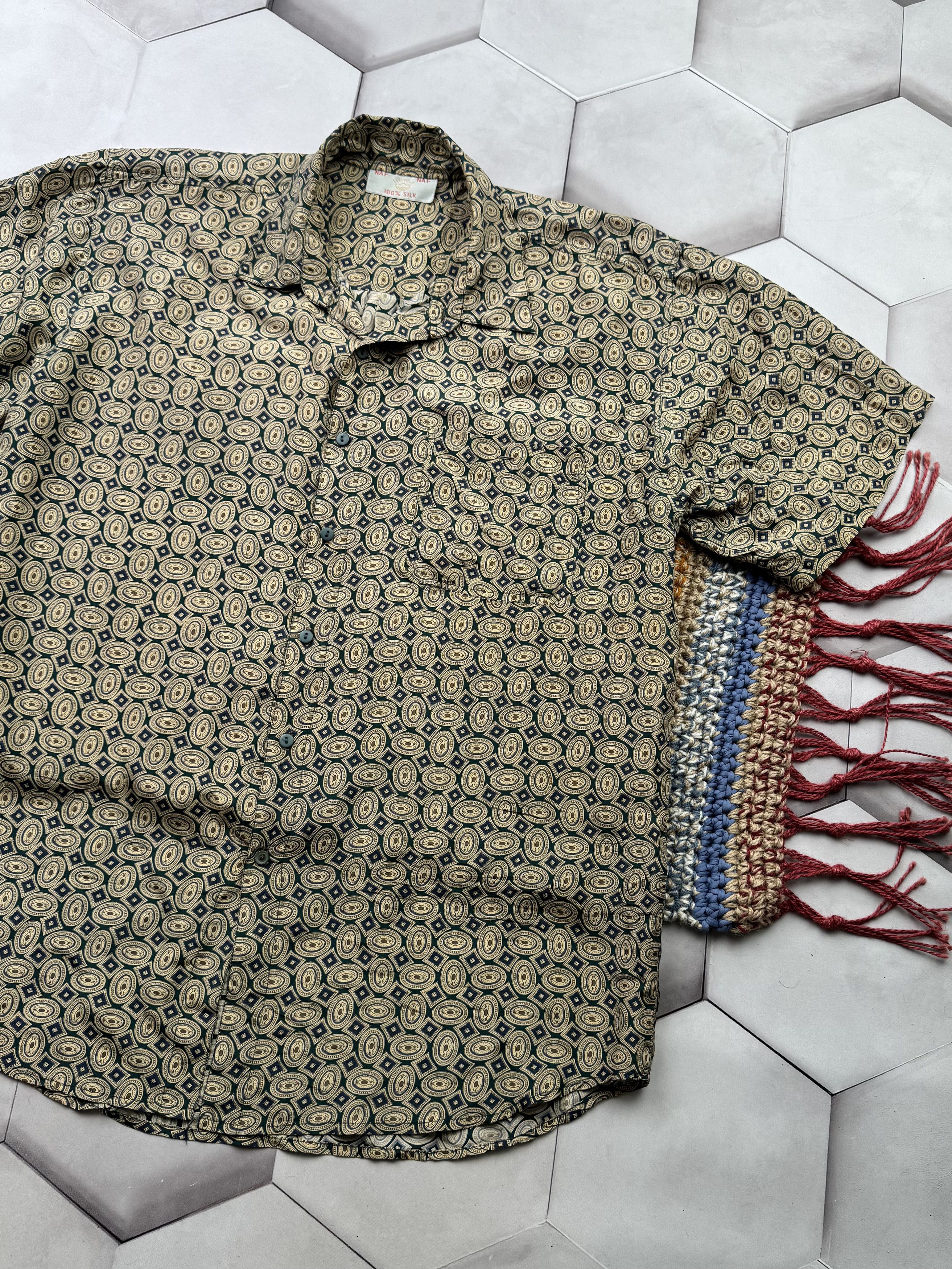 Japanese Brand Vintage Silk Shirt (E4) Size US XXL / EU 58 / 5 - 3 Thumbnail