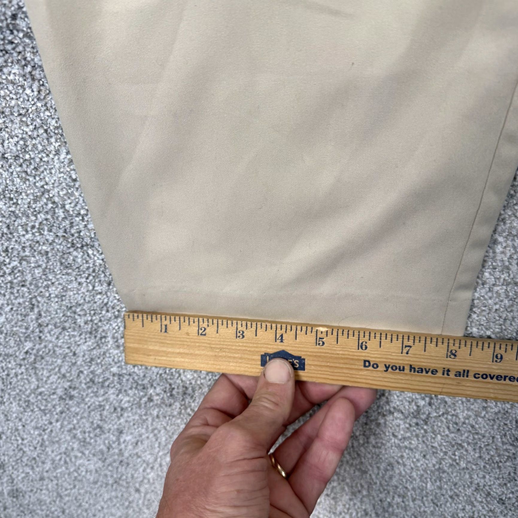Vintage VINTAGE Appleseed's 8P Beige Pleated Dress Pants Straight Leg Women's Petite - Elastic Waist Pockets Polyester 26.5in Inseam Men/Women? Size 30" / US 8 / IT 44 - 3 Thumbnail