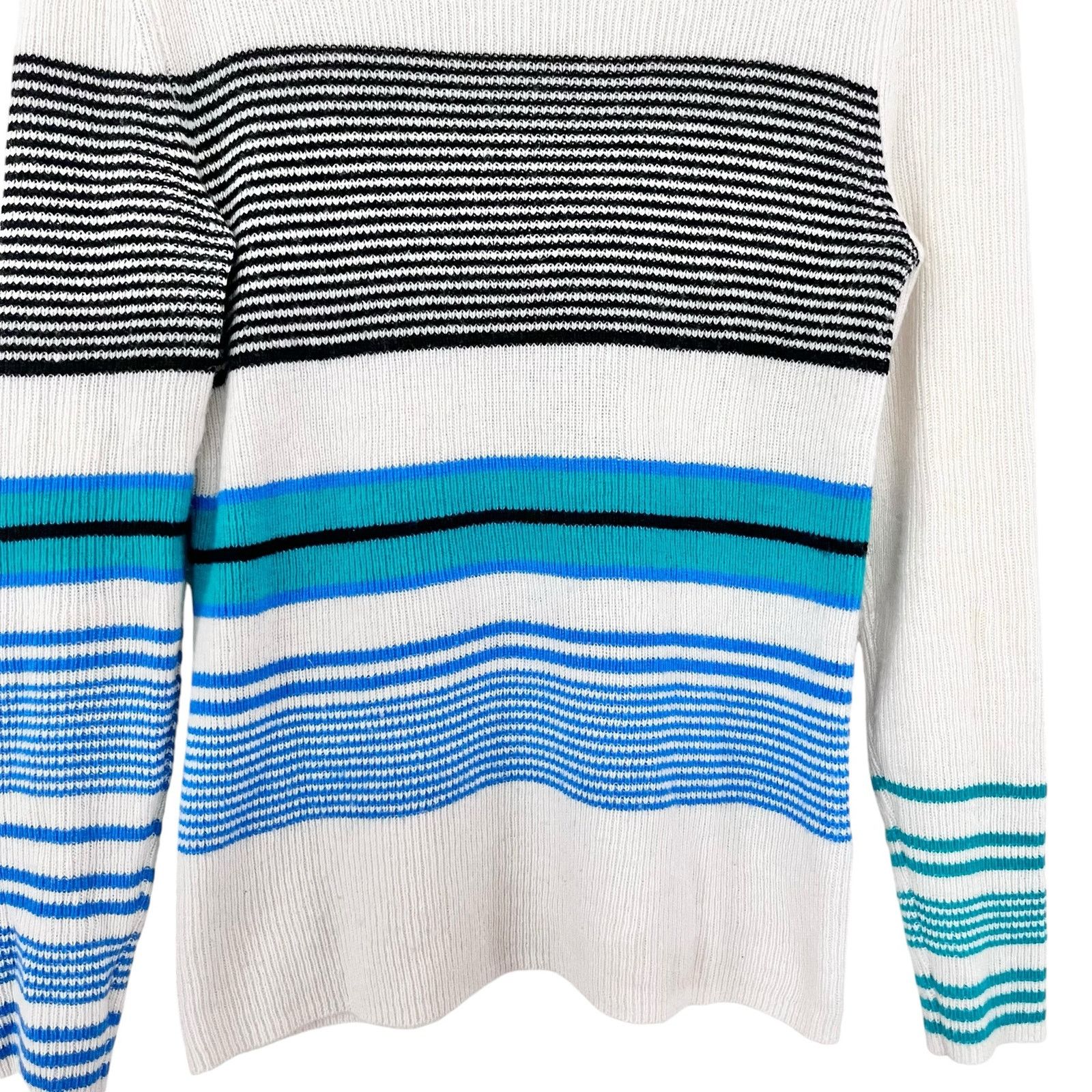 Zara Zara soft knit stripe funnel neck sweater size XL Size XL / US 12-14 / IT 48-50 - 4 Thumbnail