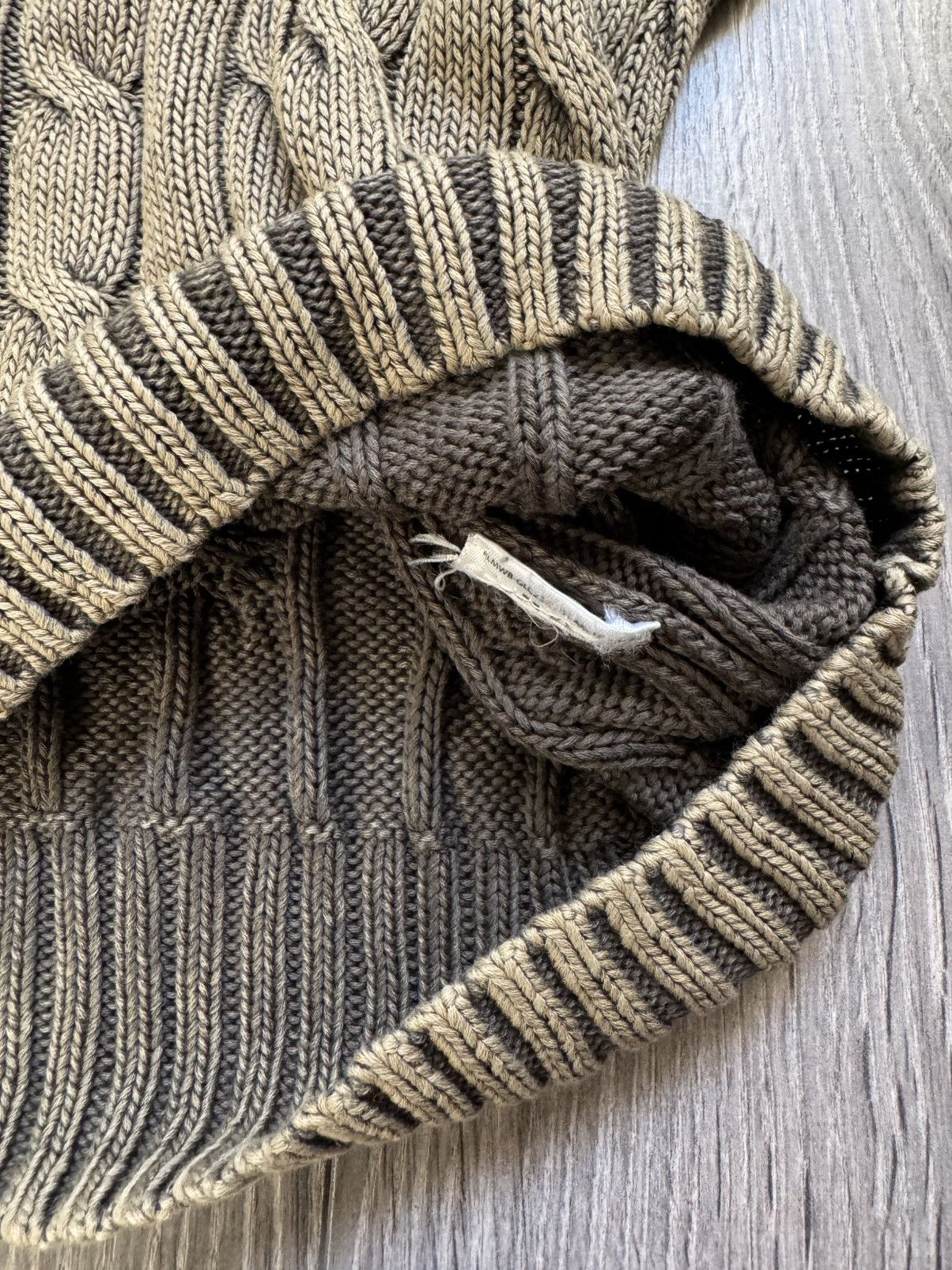 Polo Ralph Lauren Polo Ralph Lauren Cable Cotton V-Neck Olive Sweater L Size L / US 10 / IT 46 - 6 Thumbnail
