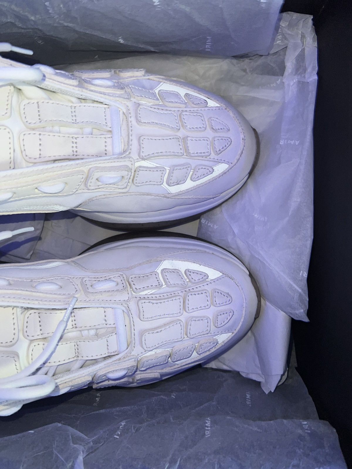 Amiri Amiri bone runner “Alabaster” Size US 12 / EU 45 - 6 Thumbnail
