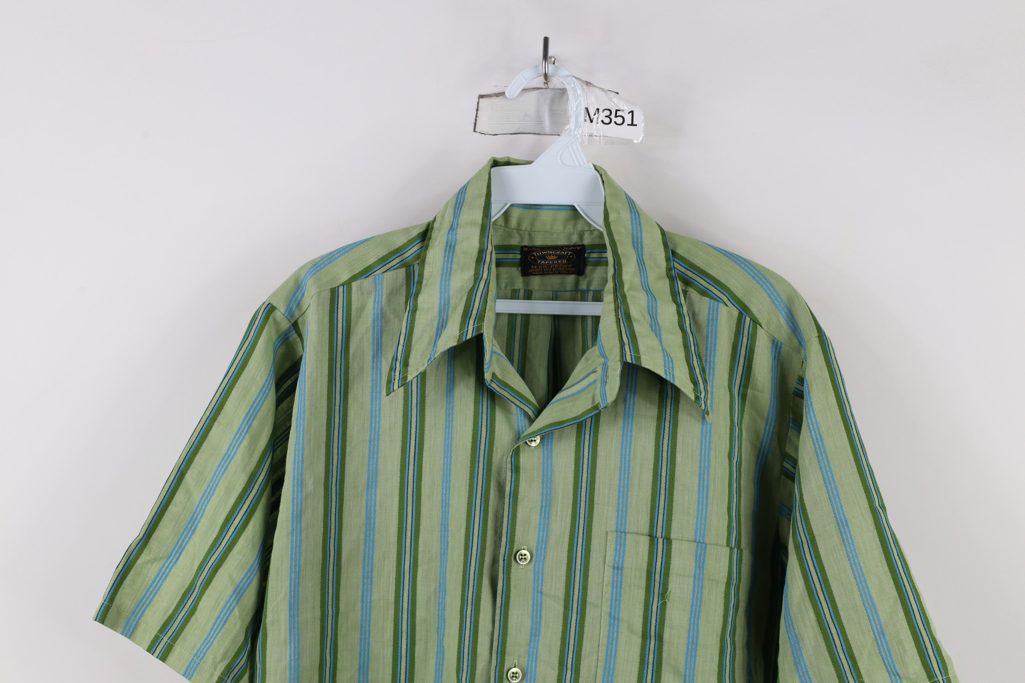 Vintage Vintage 60s 70s Streetwear Tapered Striped Button Shirt USA Size US M / EU 48-50 / 2 - 2 Thumbnail