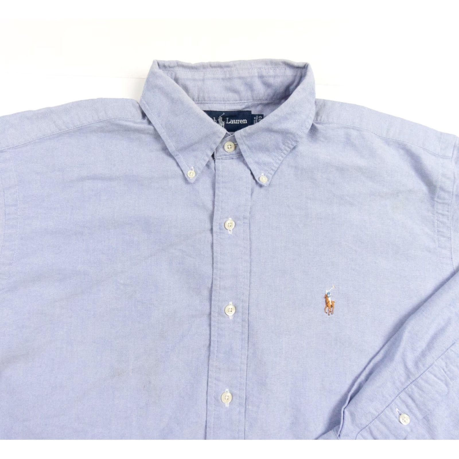 Ralph Lauren Ralph Lauren Men's Oxford Button-Up Shirt Size 16 Blue Long Sleeve Preppy Size US L / EU 52-54 / 3 - 2 Thumbnail