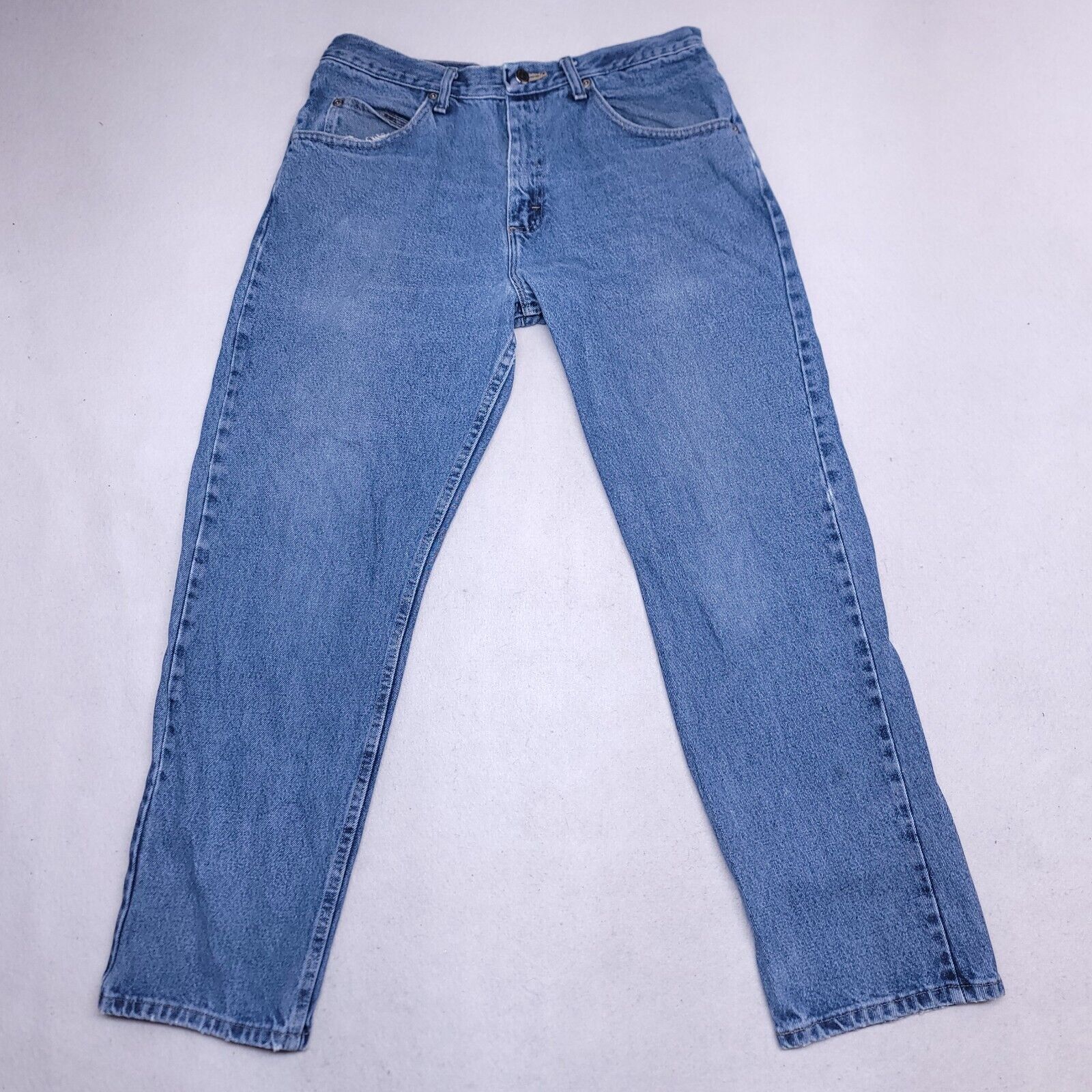 Wrangler Wrangler Casual Button Zip Denim Jeans Mens Size 33x30 Blue Size US 33 - 2 Thumbnail