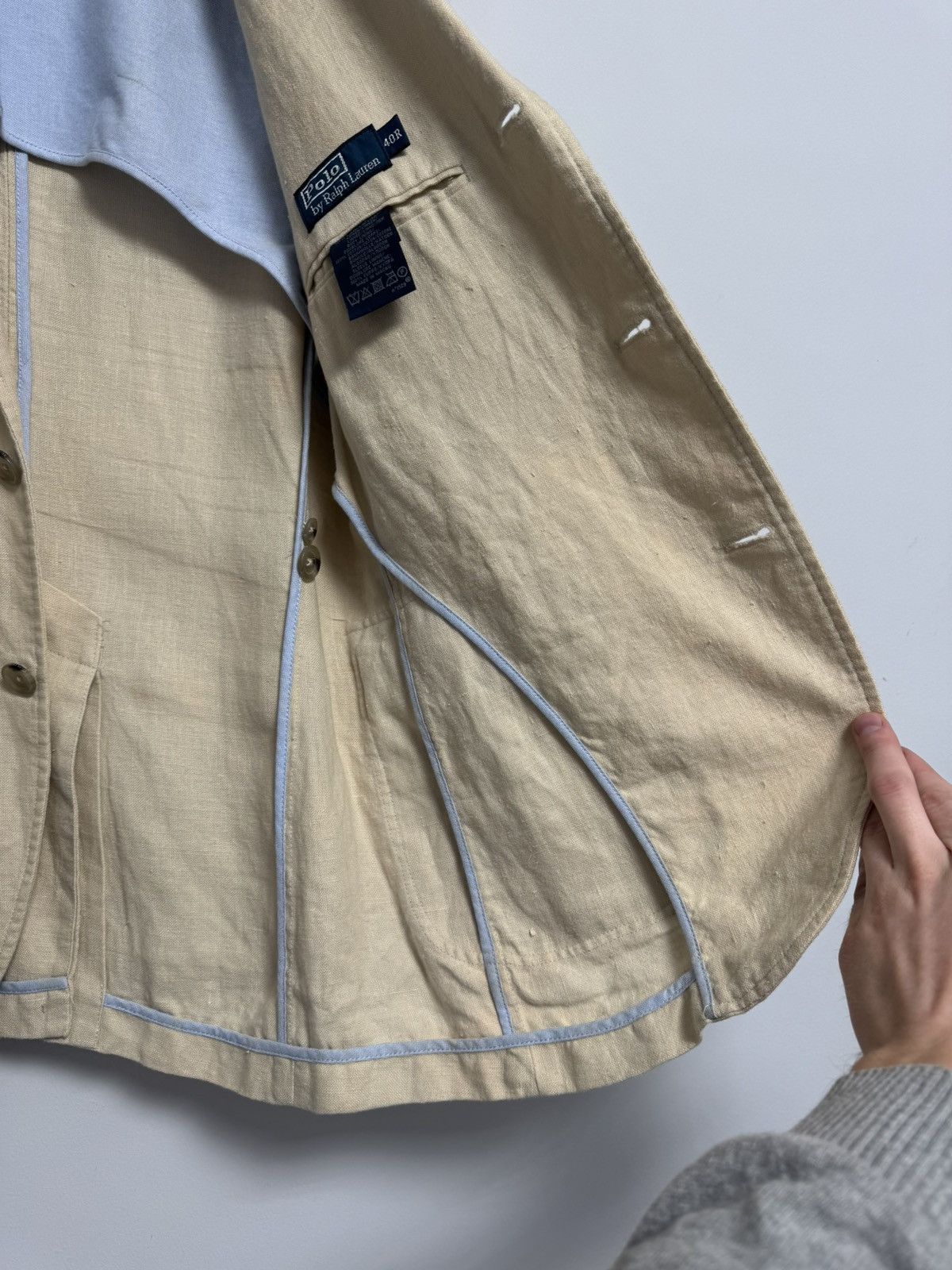 Polo Ralph Lauren Polo Ralph Lauren Blazer Beige Luxury Vintage Size 40R - 14 Thumbnail