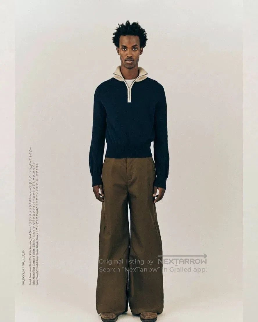 KIJIMA TAKAYUKI structured half zip knit sweater in gray. Size US S / EU 44-46 / 1 - 5 Thumbnail