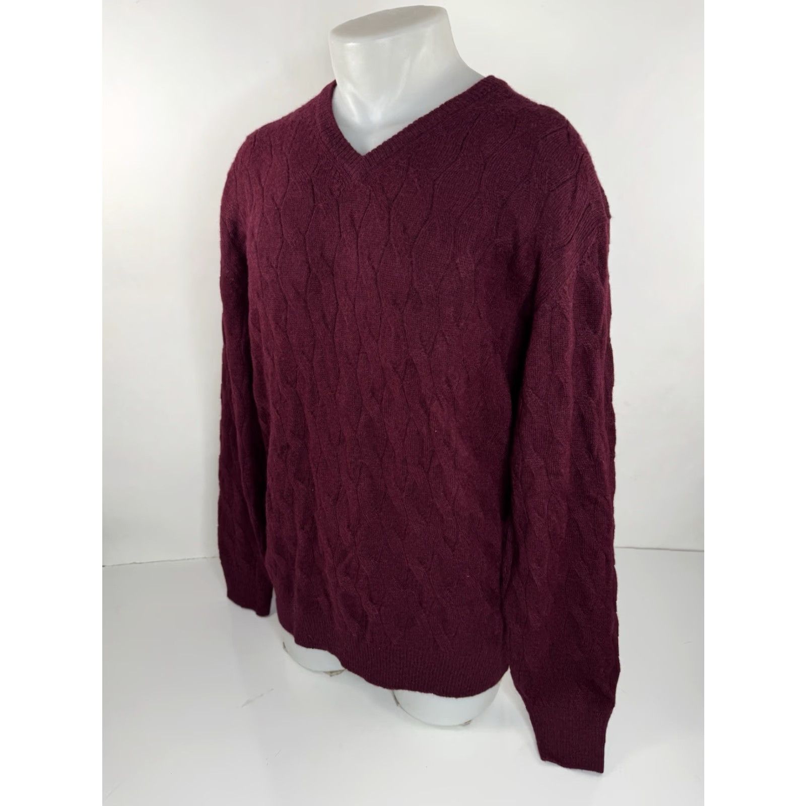 Cremieux DANIEL CREMIEUX Sweater MEN L Maroon Pullover - Alpaca - New w TAG - ZZ 6.5 Size US L / EU 52-54 / 3 - 2 Thumbnail