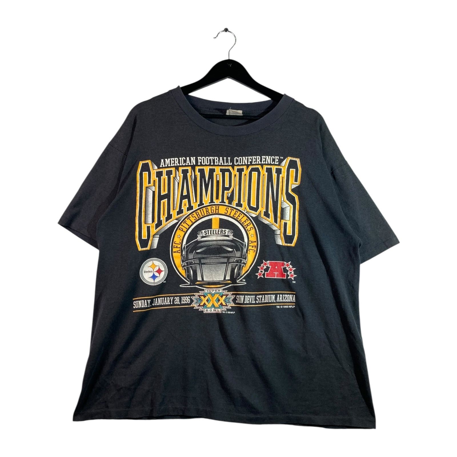 VTG Pittsburgh Steelers AFC Super Bowl XXX NFL T-Shirt XL