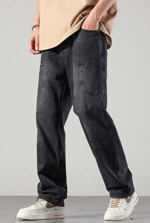 Japanese Brand Vintage washed distressed loose casual work jeans Size US 32 / EU 48 - 5 Thumbnail