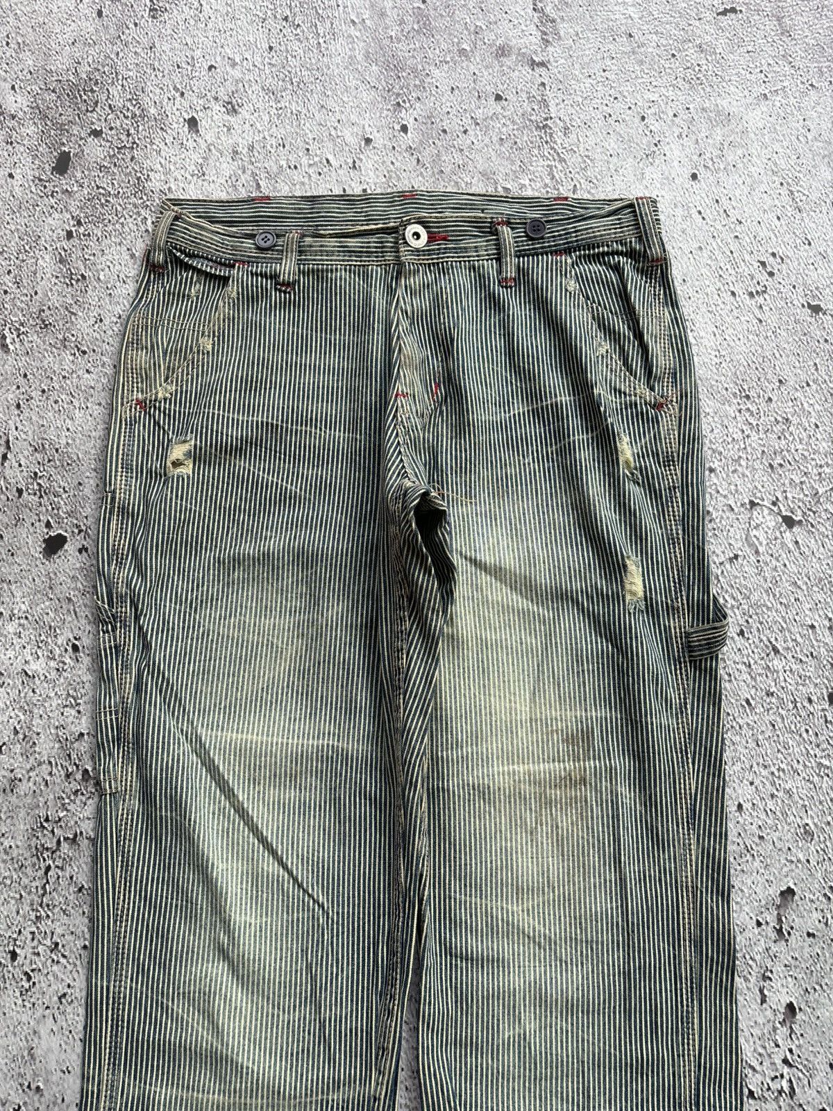 Hysteric Glamour 2000's Carpenter stripe Bootcut style Pants Size US 32 / EU 48 - 4 Thumbnail