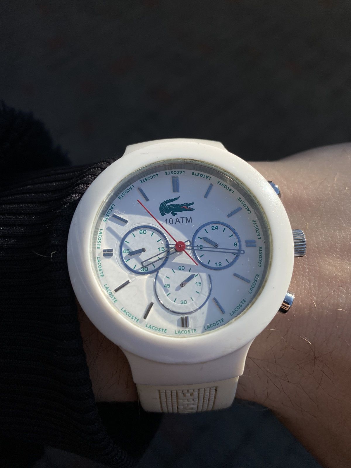 Japanese Brand × Lacoste × Vintage Lacoste White Chronograph 10ATM - Japanese Brand Size ONE SIZE - 4 Thumbnail