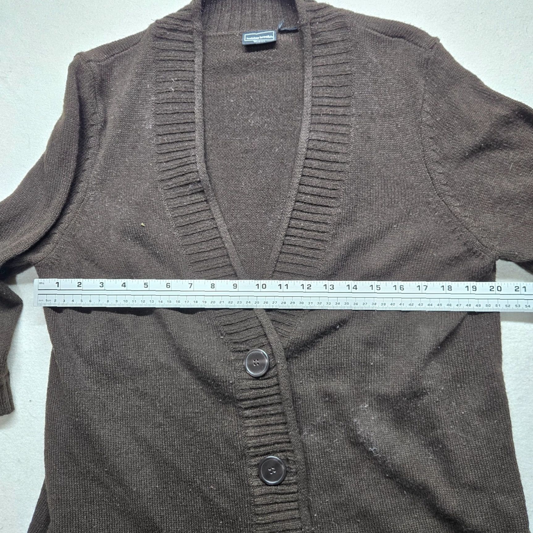 Vintage Bobbie Brooks Cardigan Adult Large Womens Brown Solid Knit Open Front Size L / US 10 / IT 46 - 4 Thumbnail