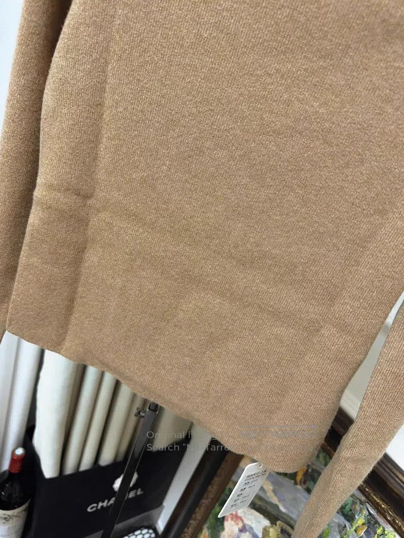 Loro Piana Loro Piana Khaki Long Sleeve Knit Top Size XS / US 0-2 / IT 36-38 - 4 Thumbnail
